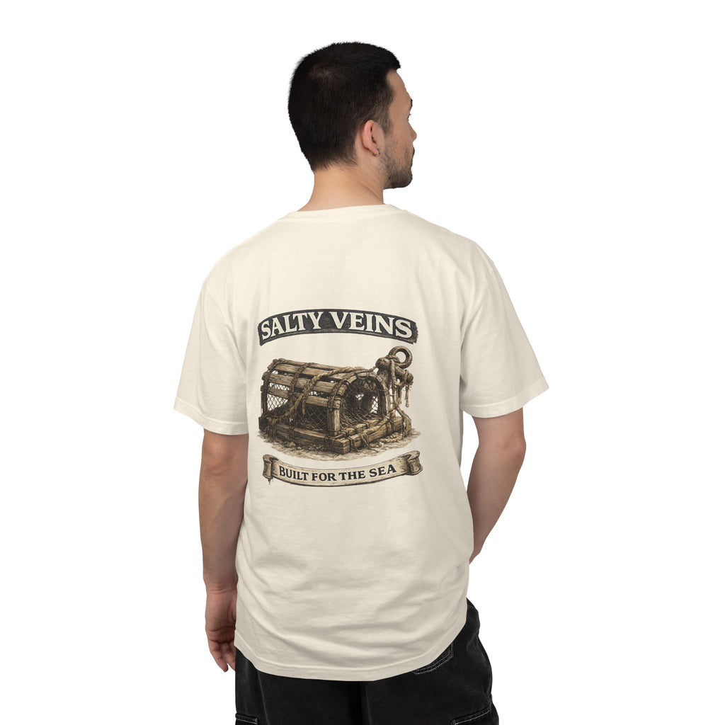 T-shirt Salty Veins Wooden Trap – T-shirt à motif de coffre de mer