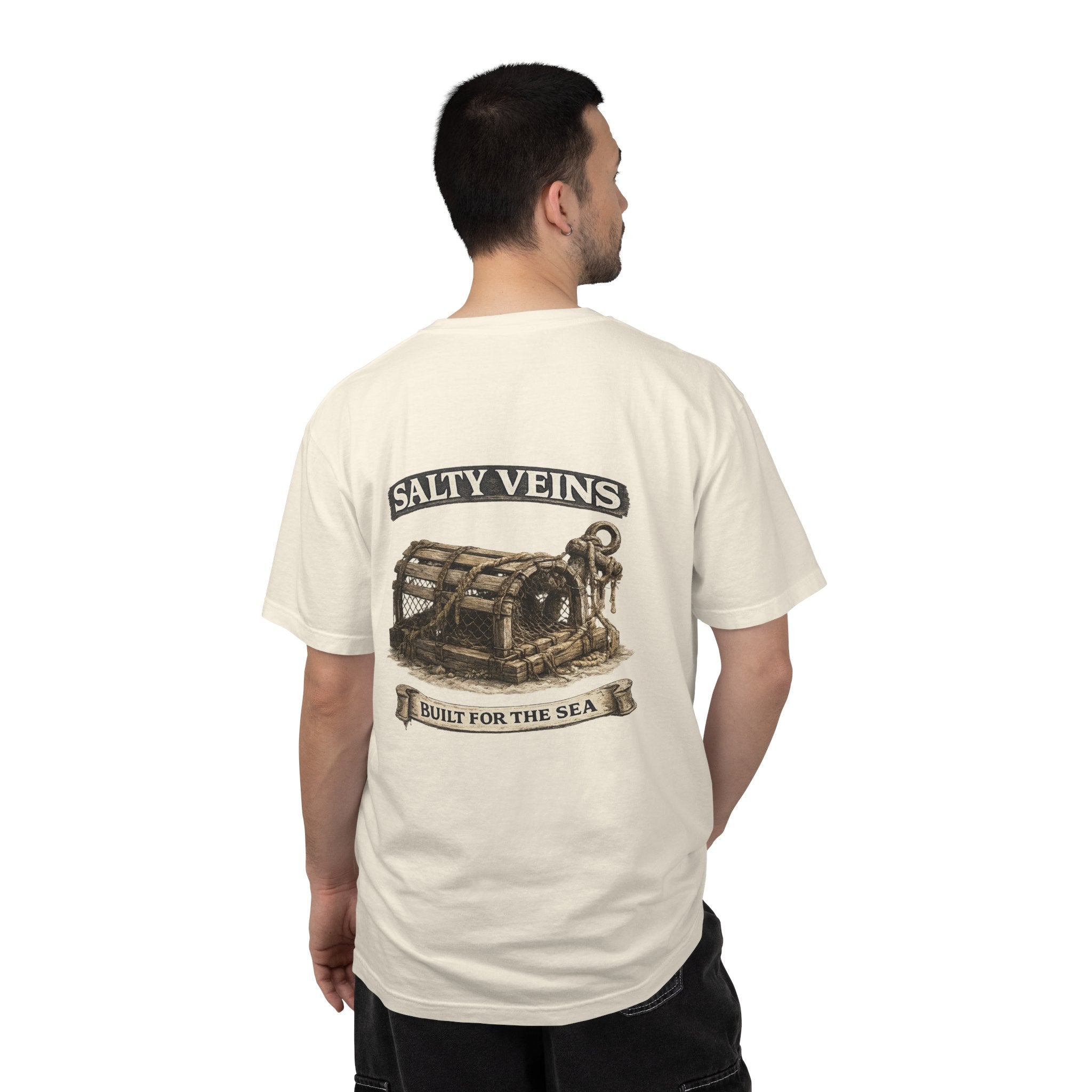 T-shirt Salty Veins Wooden Trap – T-shirt à motif de coffre de mer