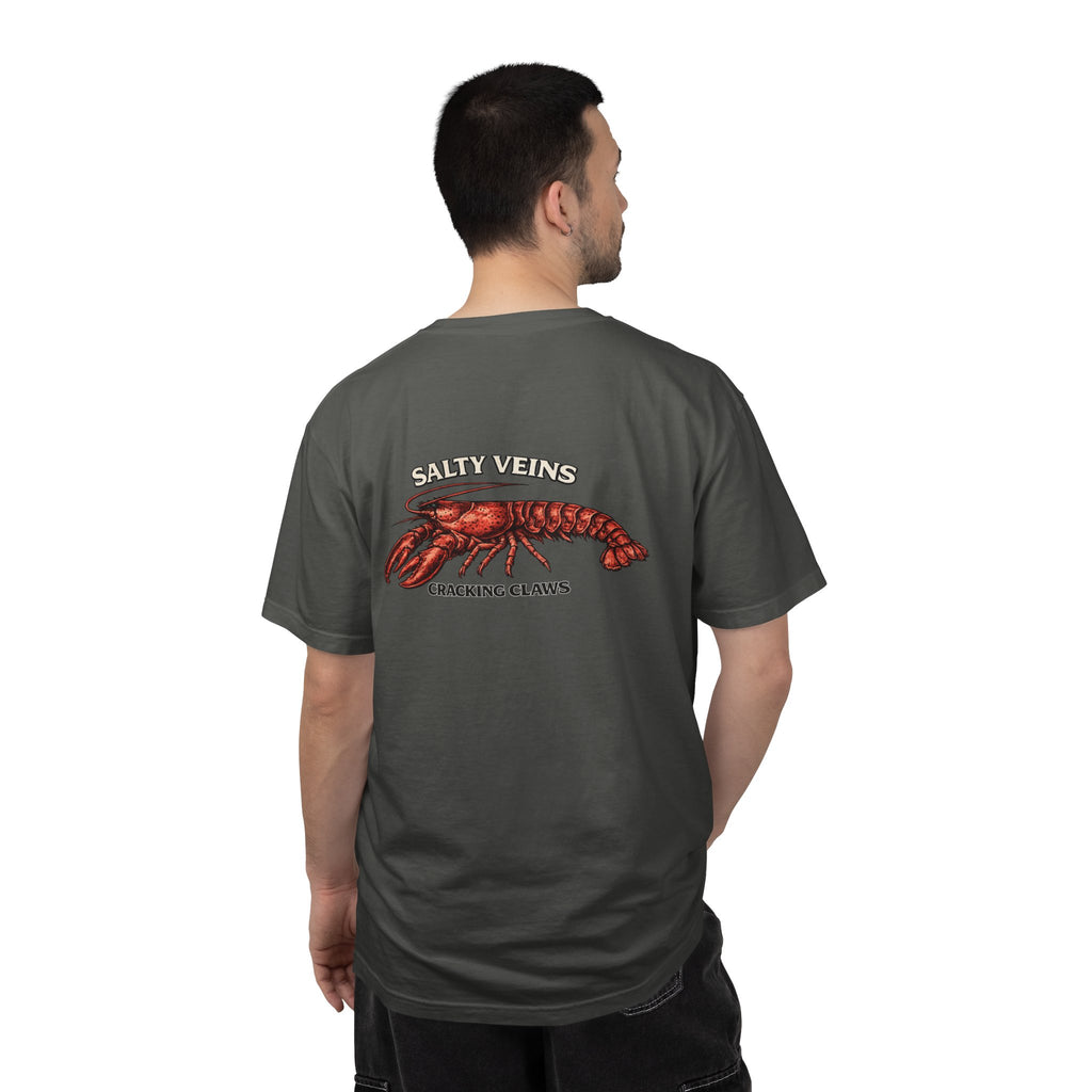 T-shirt Homard Salty Veins — T-shirt graphique « Cracking Claws »