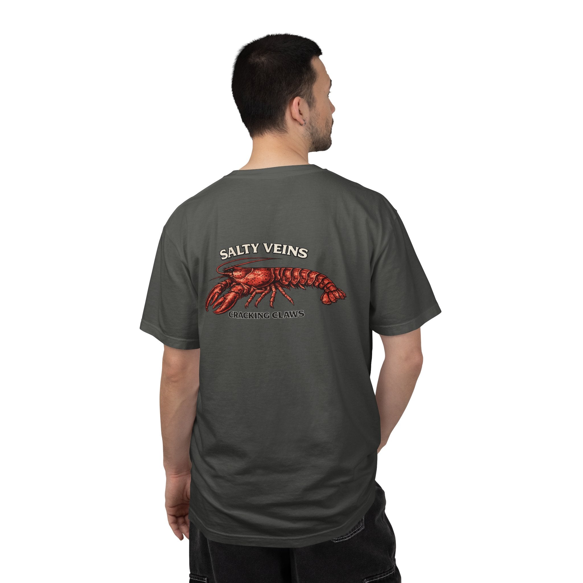 T-shirt Homard Salty Veins — T-shirt graphique « Cracking Claws »
