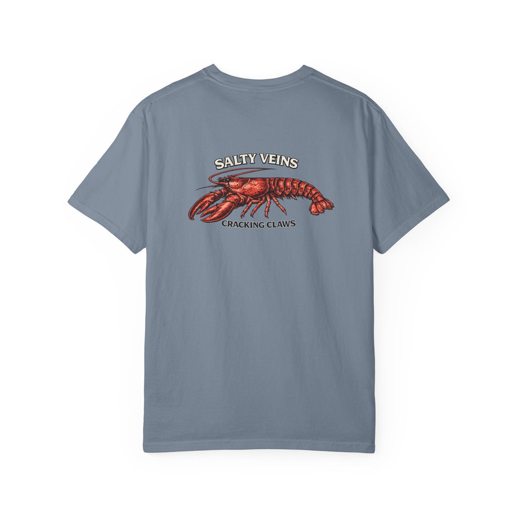 T-shirt Homard Salty Veins — T-shirt graphique « Cracking Claws »