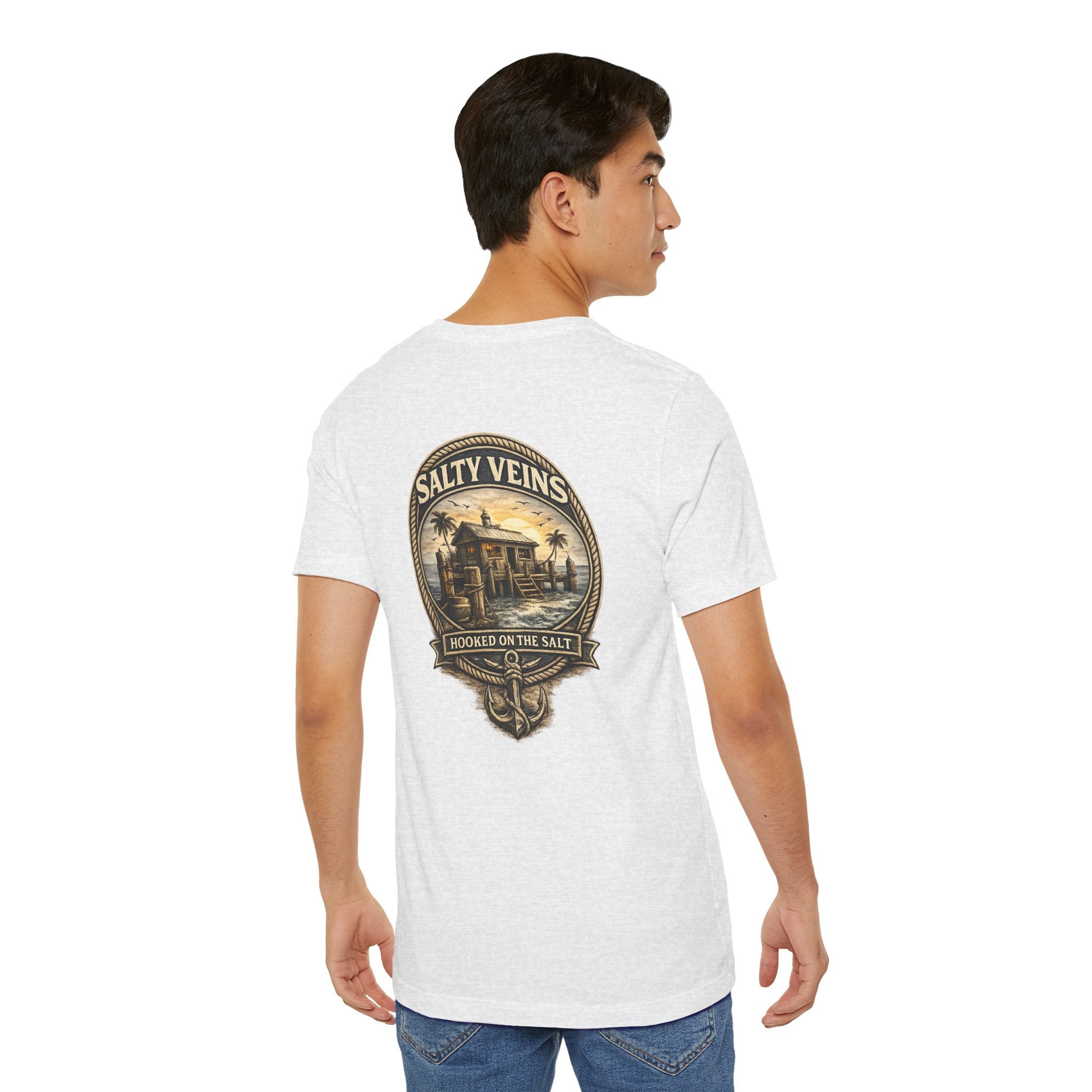 Salty Veins Hooked on the Salt Beach House Tee