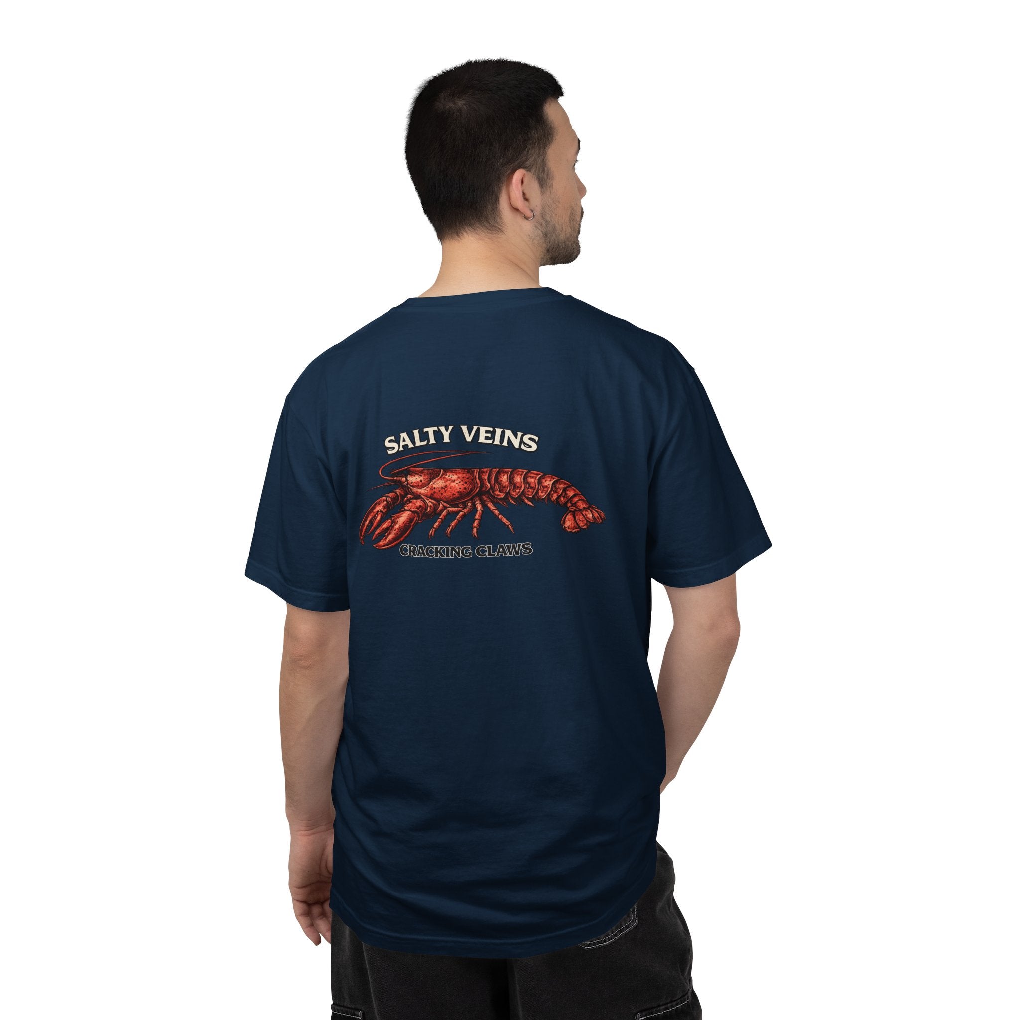 T-shirt Homard Salty Veins — T-shirt graphique « Cracking Claws »