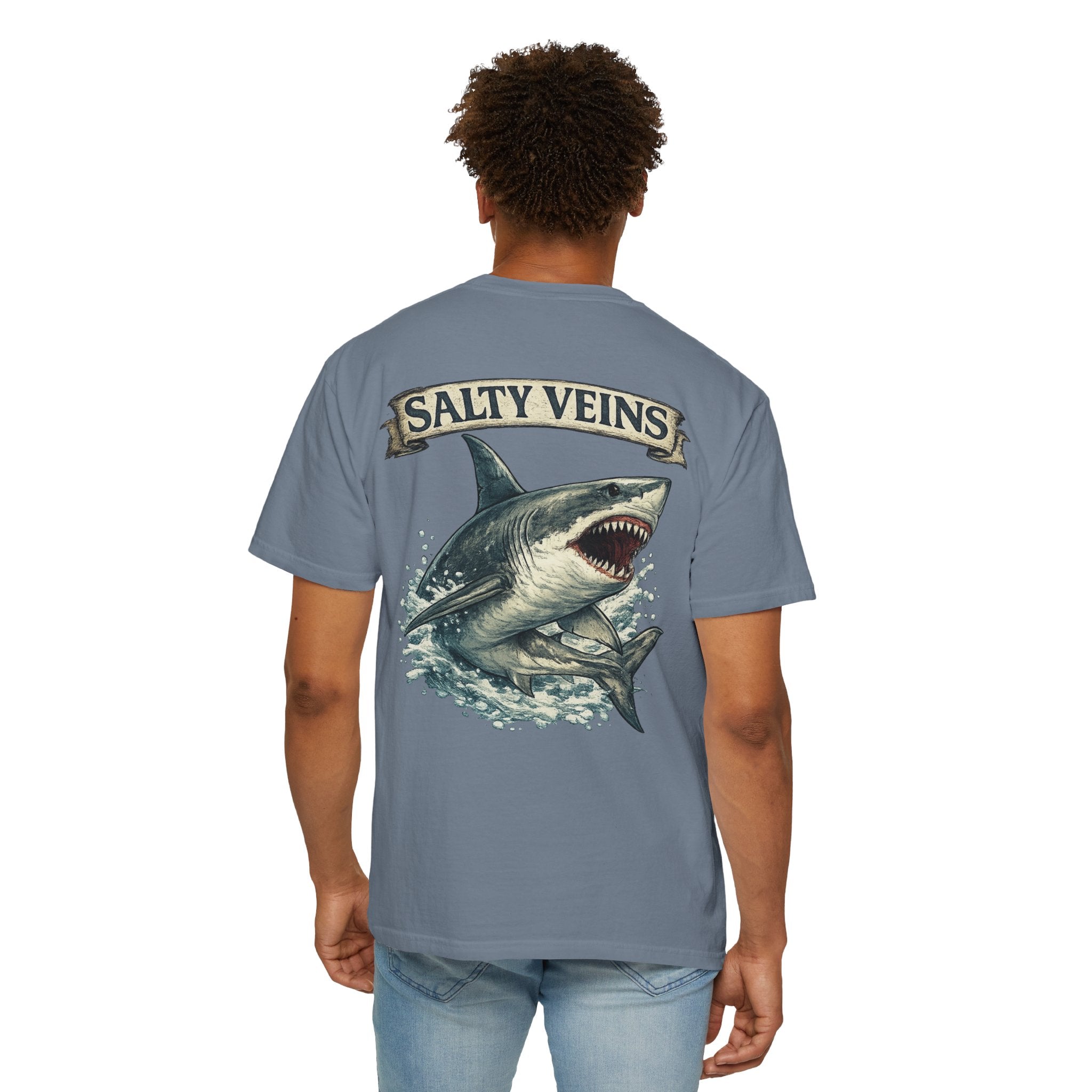 Salty Veins Great White Shark Tee