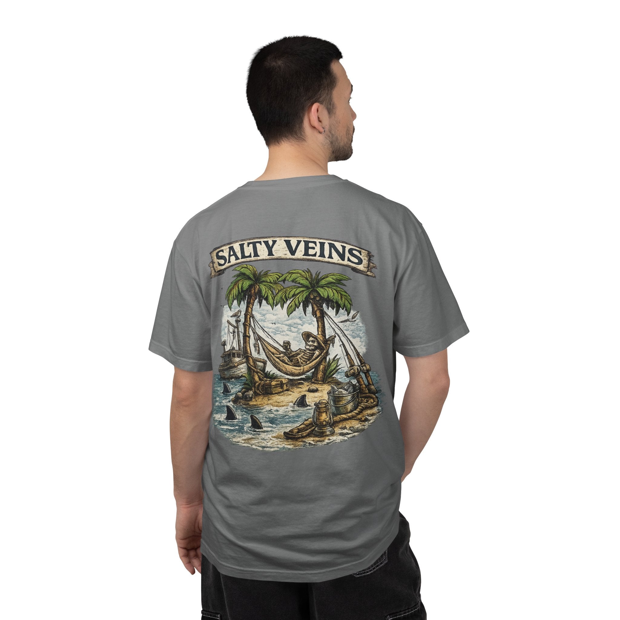 Salty Veins Beach Scene Tee