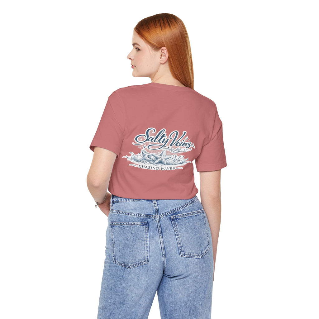 Salty Veins Beach Tee — Surf Graphic Short Sleeve Tee