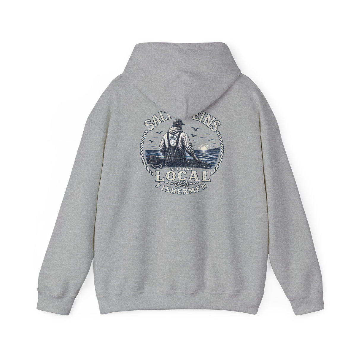 Salty Veins Support Local Fishermen Hoodie