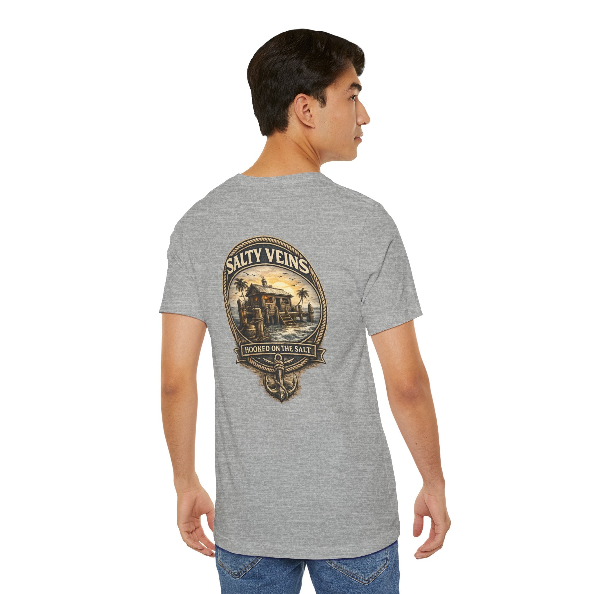 Salty Veins Hooked on the Salt Beach House Tee