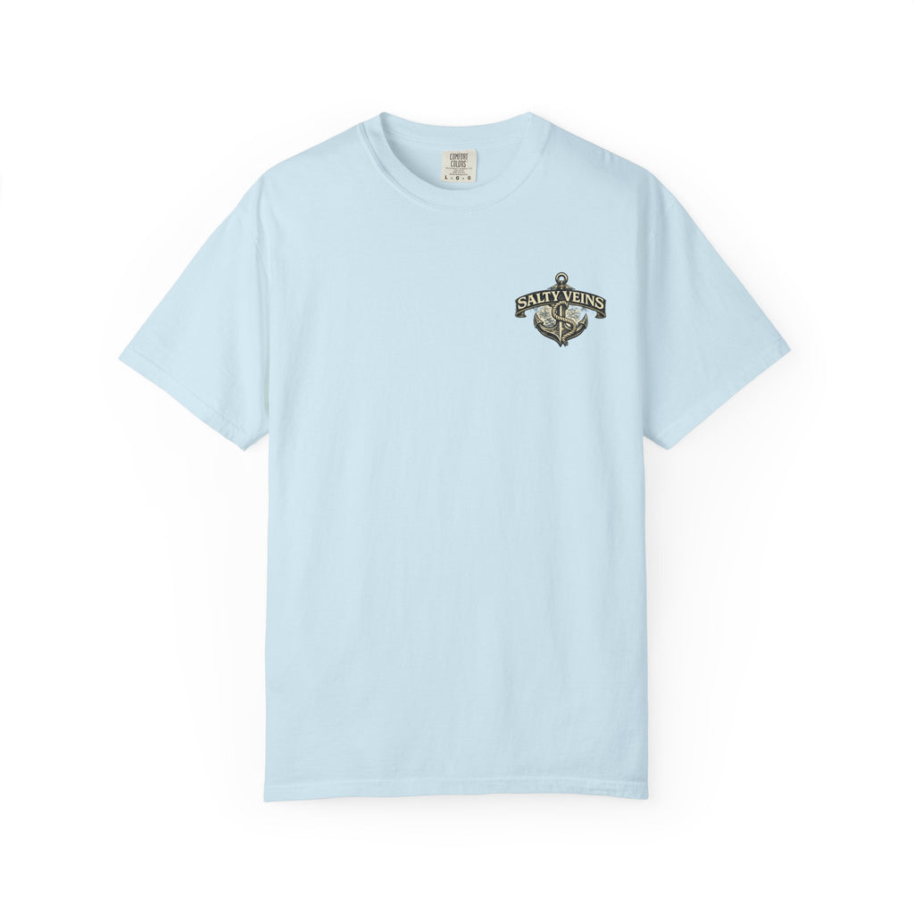 T-shirt Salty Veins Anchor — T-shirt graphique nautique « Legends Never Die »