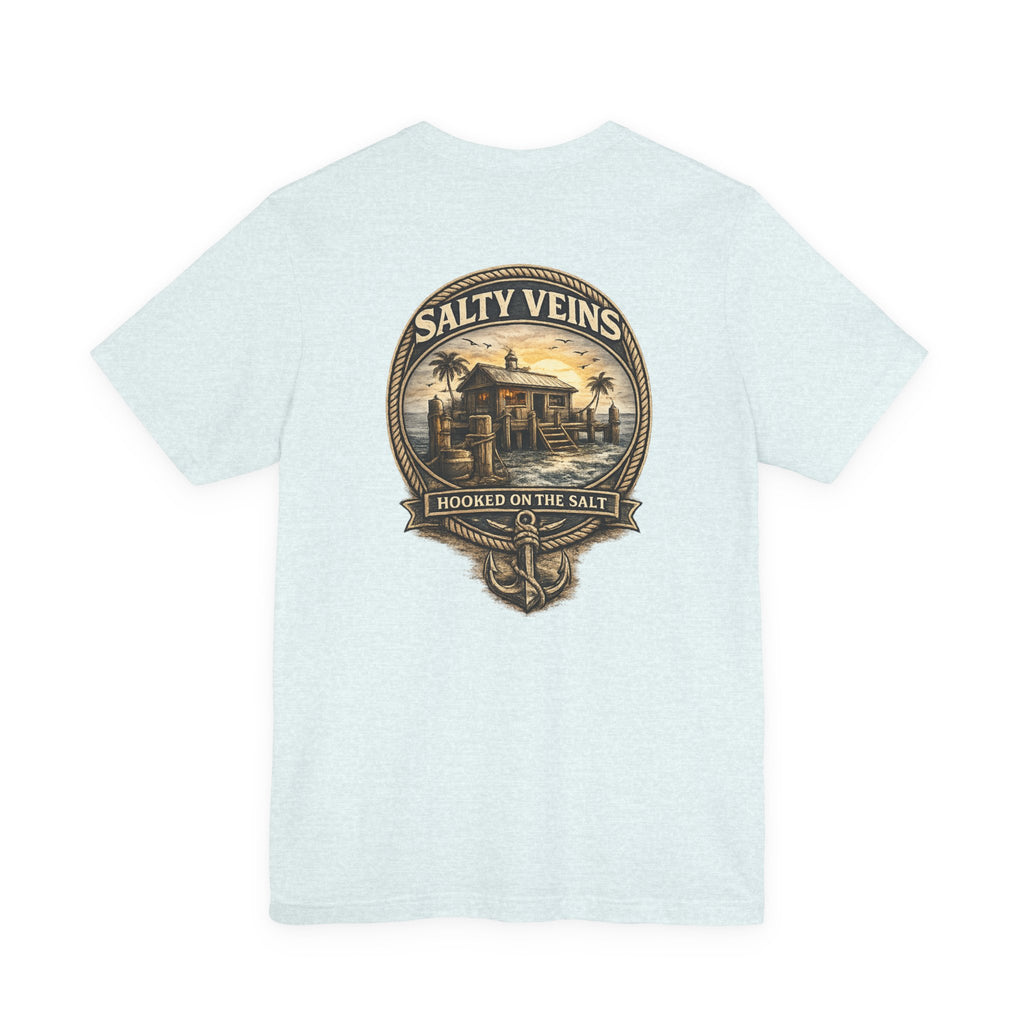 Salty Veins Hooked on the Salt Beach House Tee