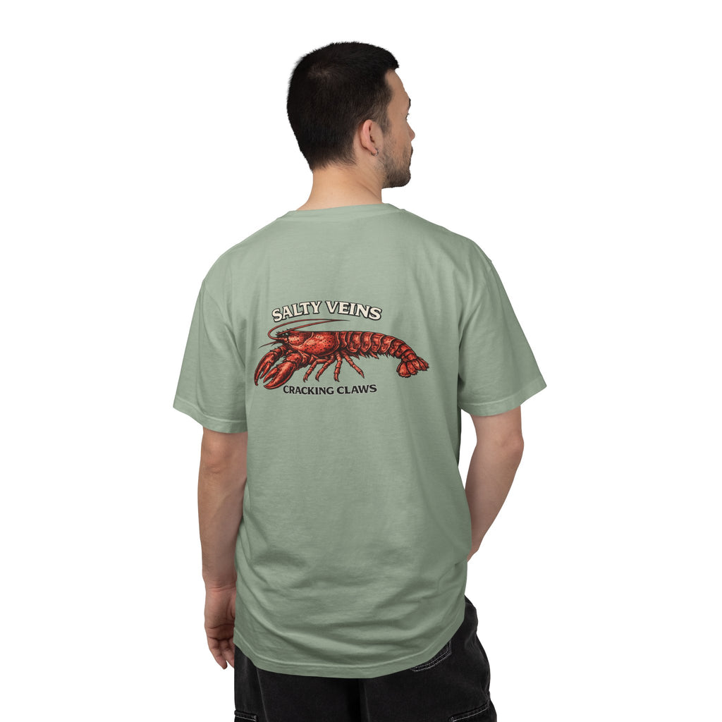 T-shirt Homard Salty Veins — T-shirt graphique « Cracking Claws »