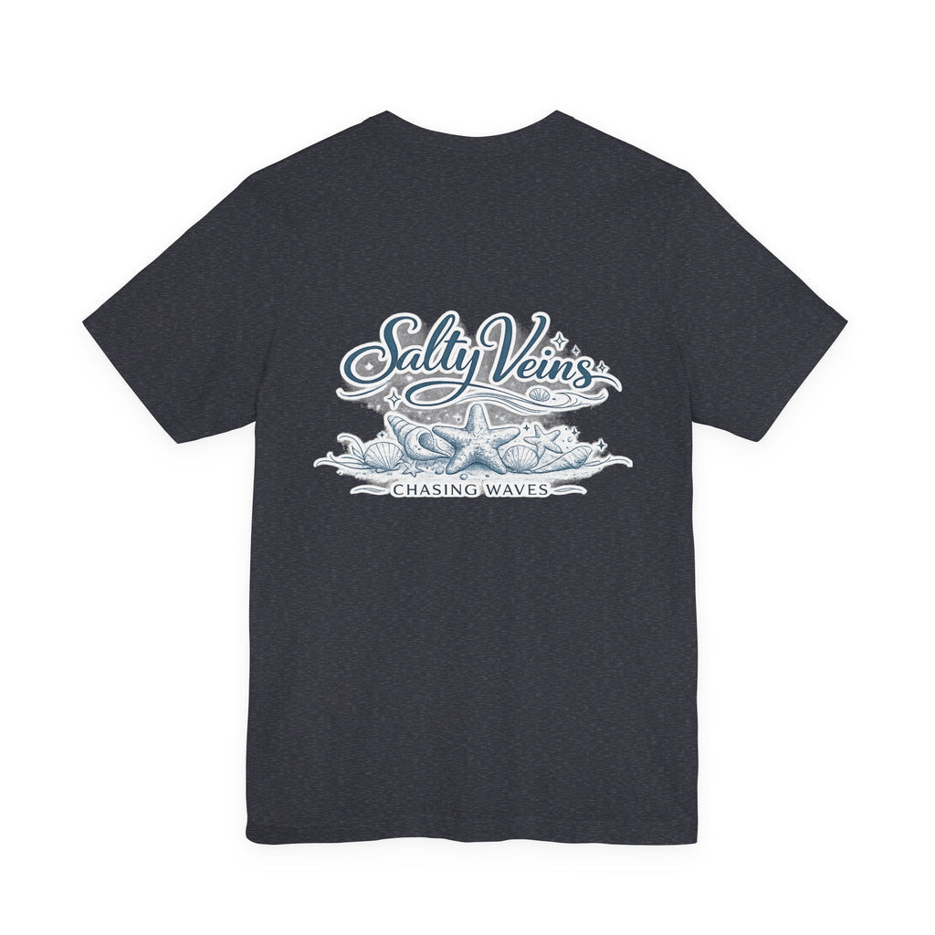 Salty Veins Beach Tee — Surf Graphic Short Sleeve Tee