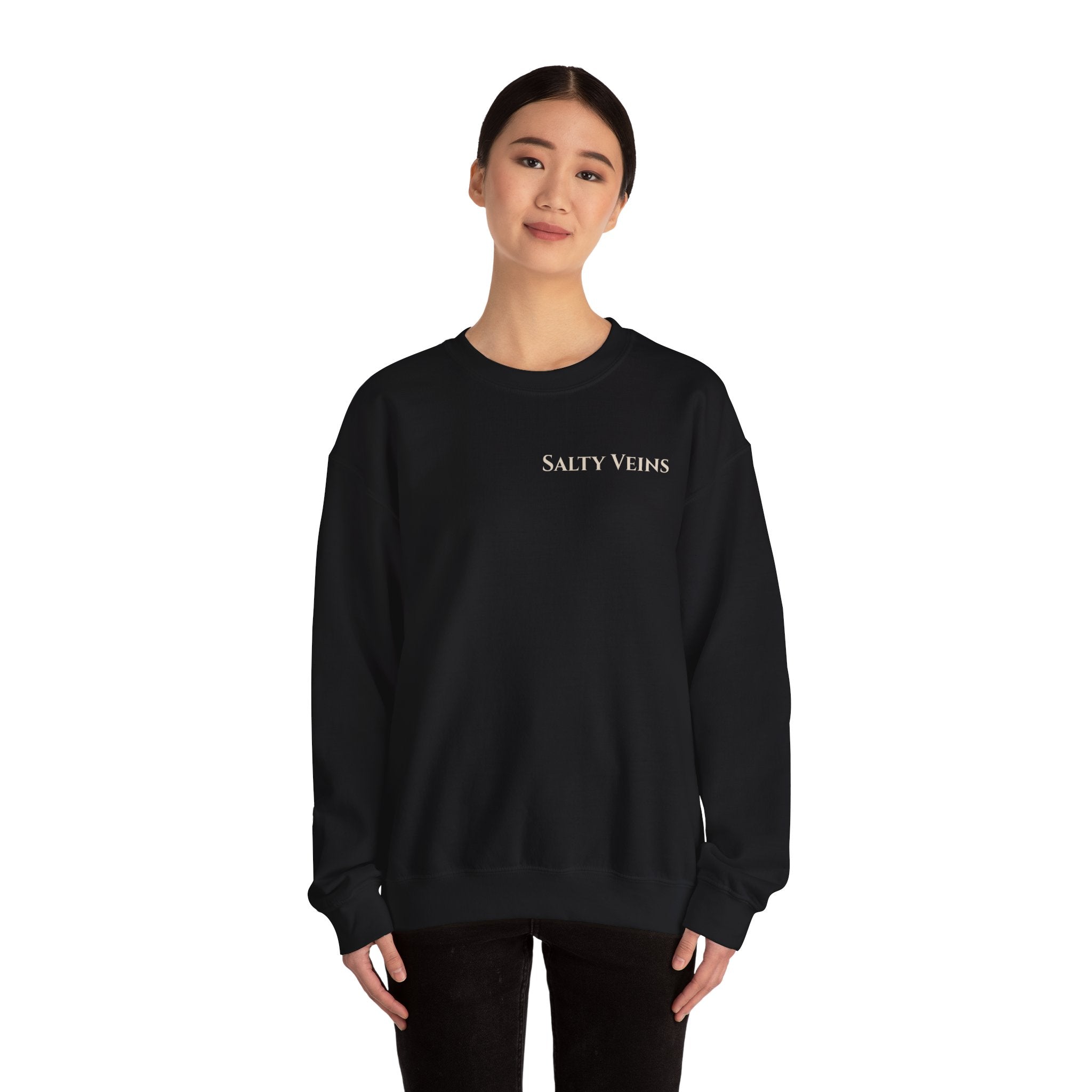 Salty Veins Nautical Skull Crewneck Sweatshirt — 'Built for the Sea'