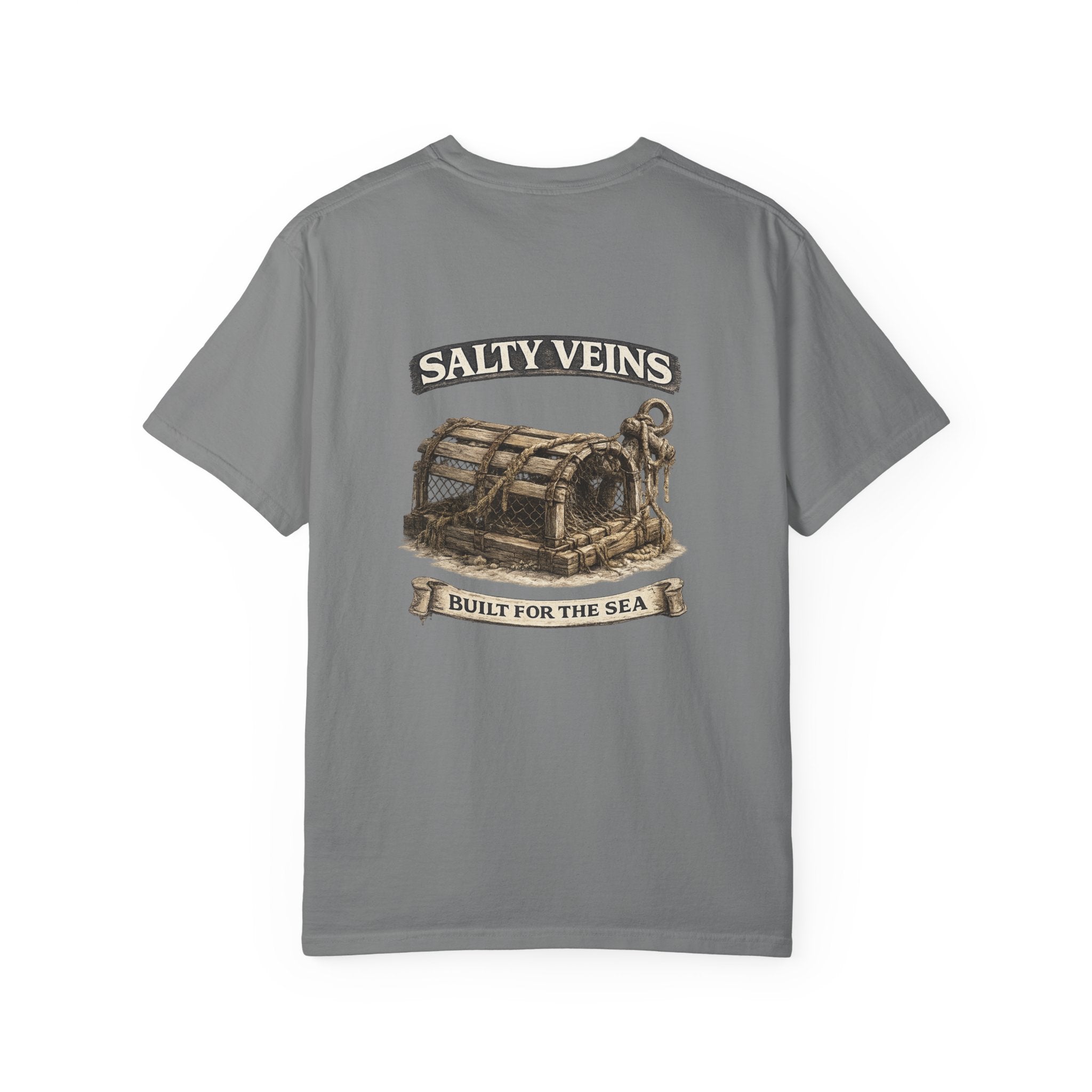 T-shirt Salty Veins Wooden Trap – T-shirt à motif de coffre de mer