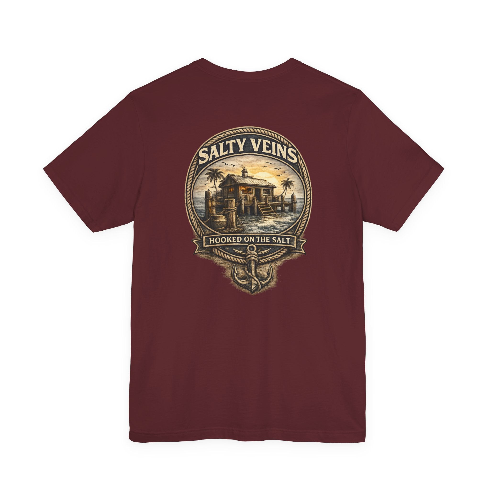 Salty Veins Hooked on the Salt Beach House Tee