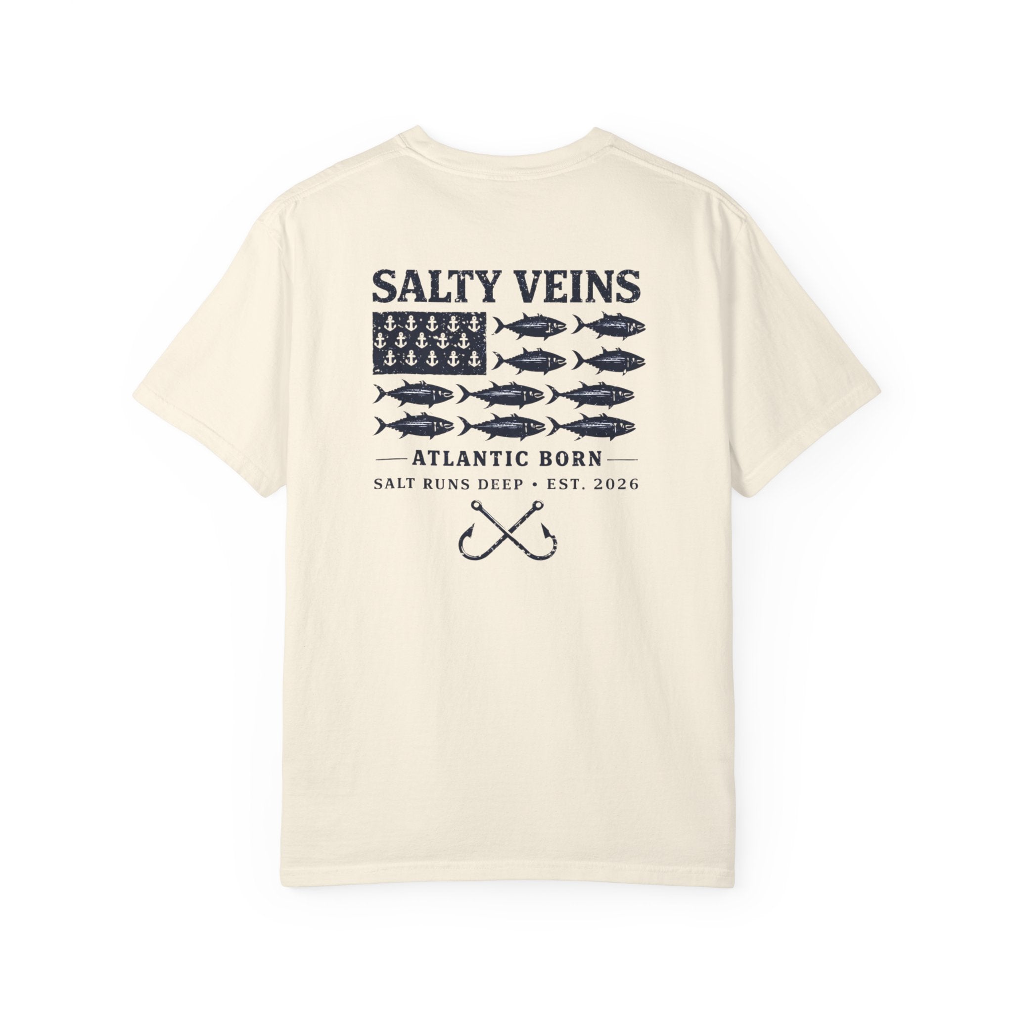T-shirt de pêche Salty Veins Atlantic Born