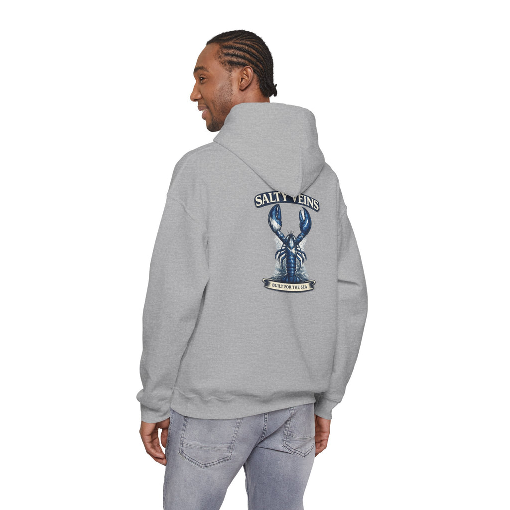 Salty Veins Lobster Crest Hoodie — Salty Veins Nautical Pullover