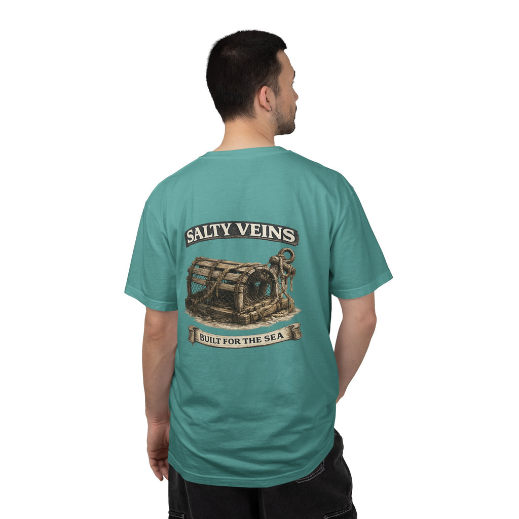 T-shirt Salty Veins Wooden Trap – T-shirt à motif de coffre de mer