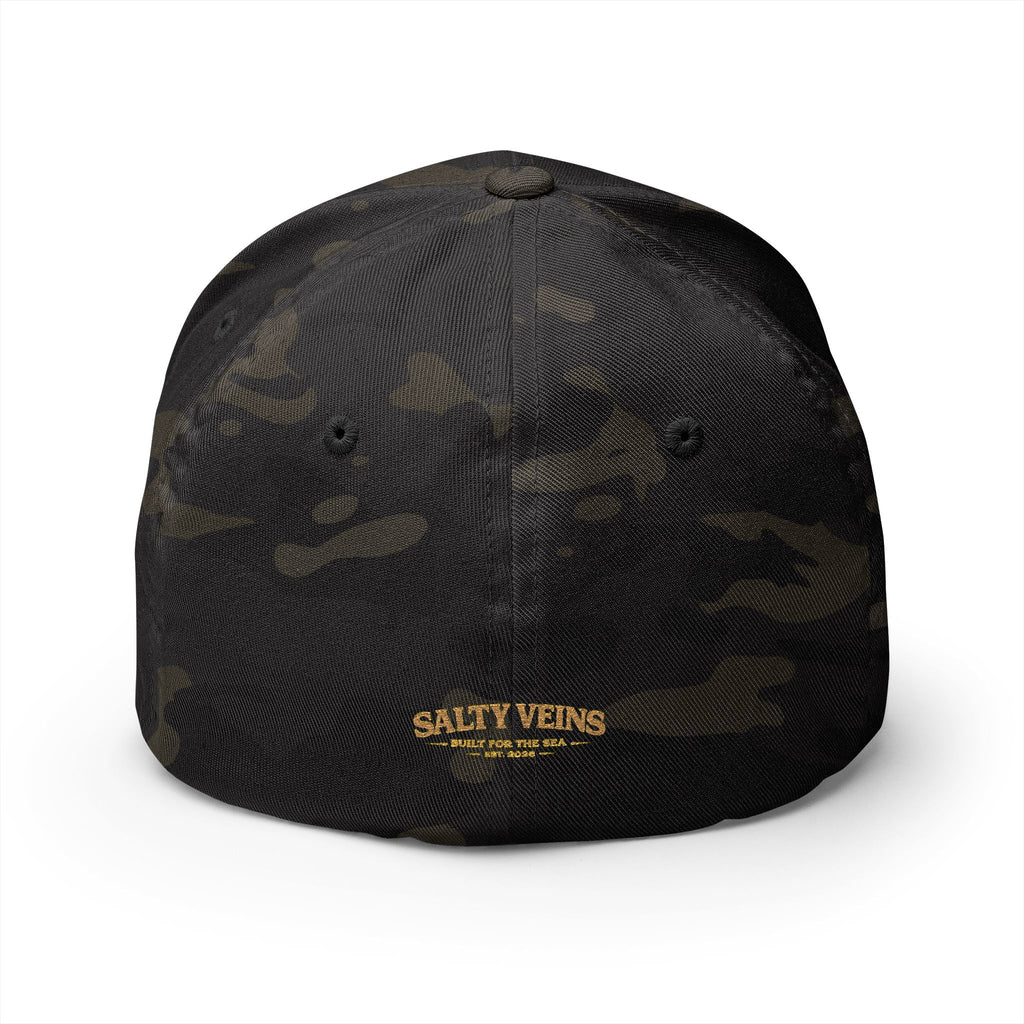 Casquette brodée Salty Veins — Chapeau fermé Beach Life
