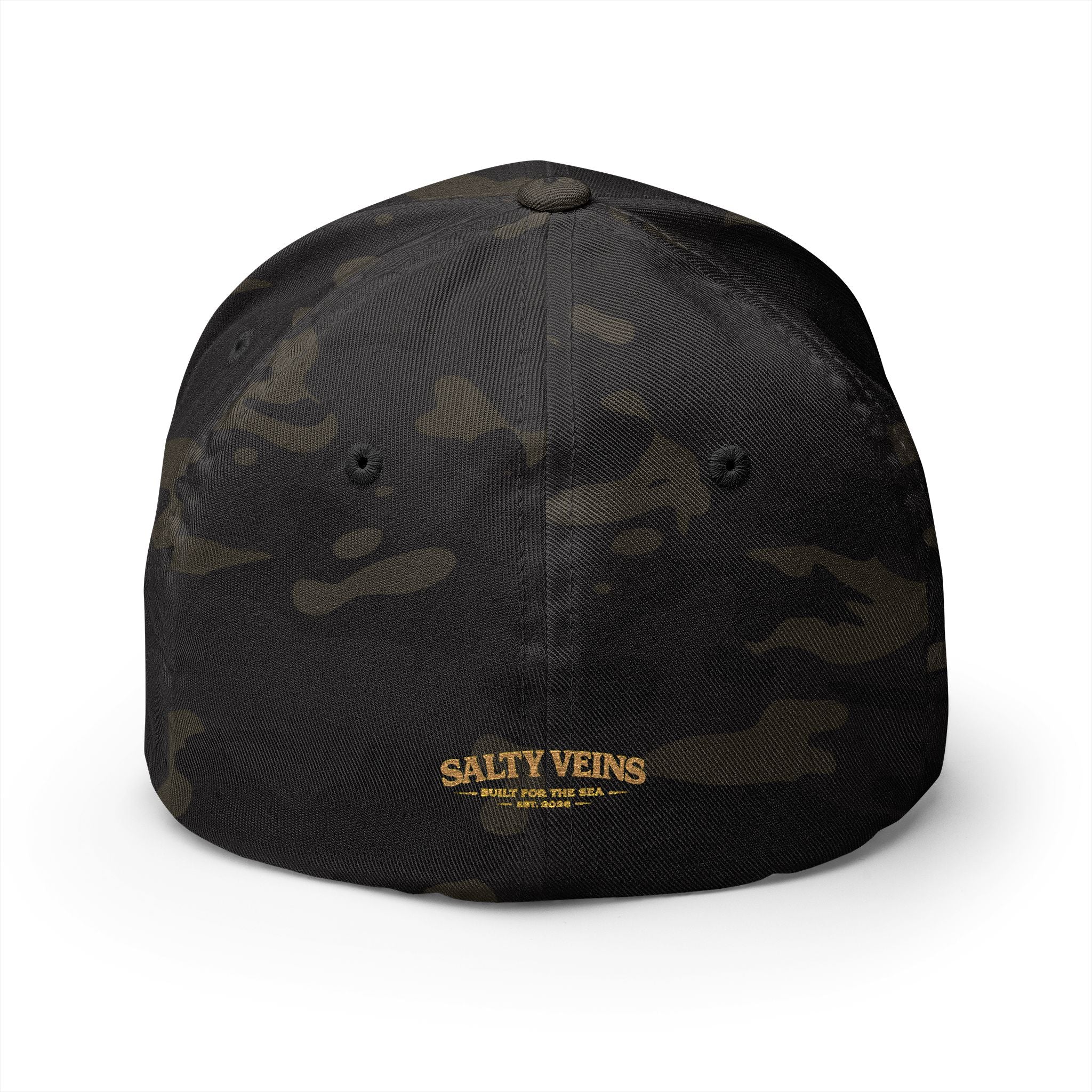Casquette brodée Salty Veins — Chapeau fermé Beach Life