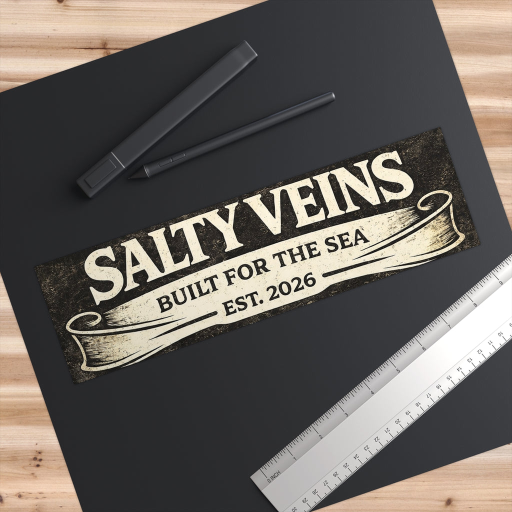 Salty Veins Bumper Sticker — Built For The Sea