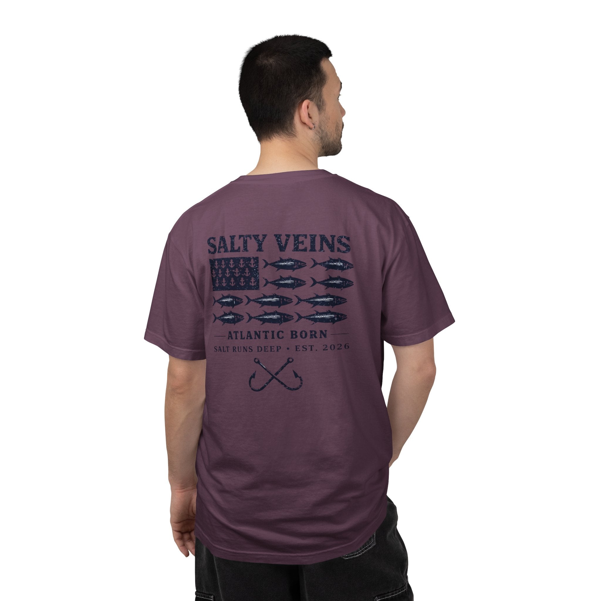 T-shirt de pêche Salty Veins Atlantic Born