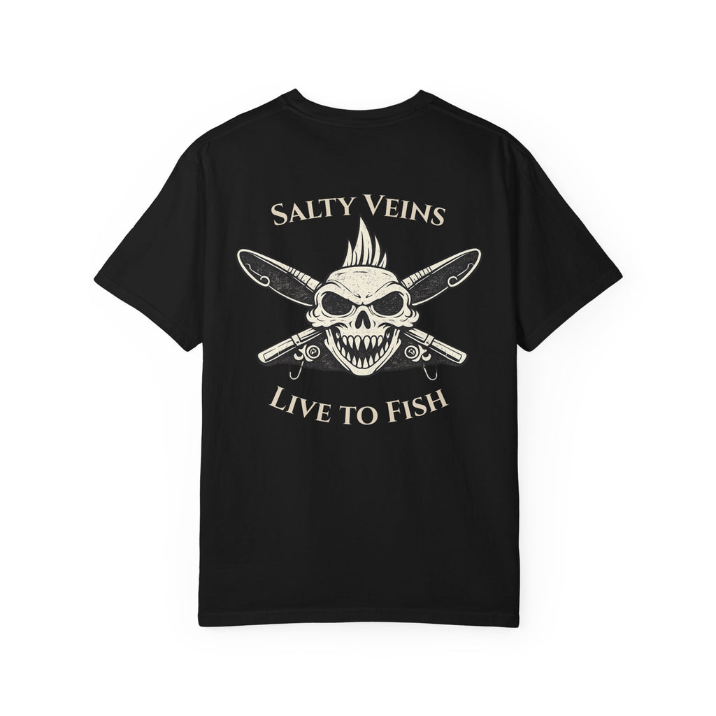 Salty Veins – Le t-shirt "Vis pour la pêche"