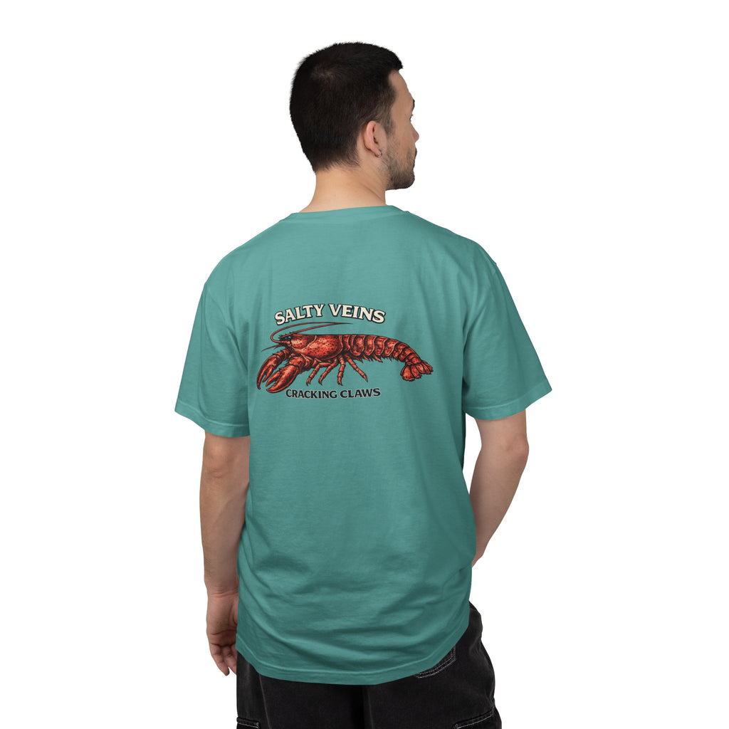 T-shirt Homard Salty Veins — T-shirt graphique « Cracking Claws »