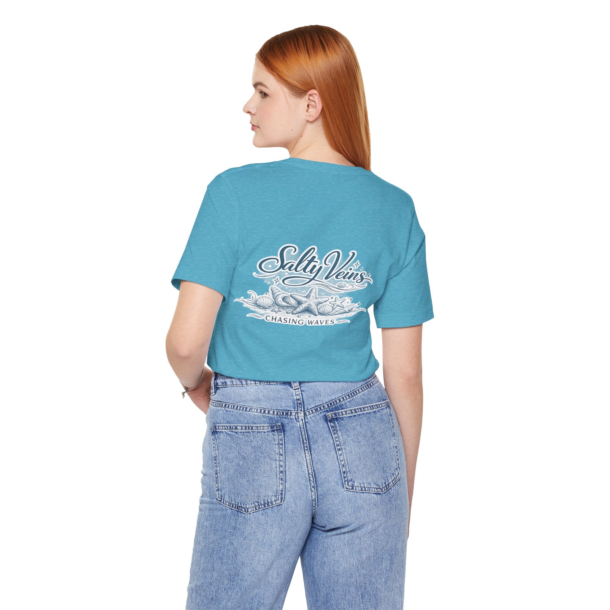 Salty Veins Beach Tee — Surf Graphic Short Sleeve Tee