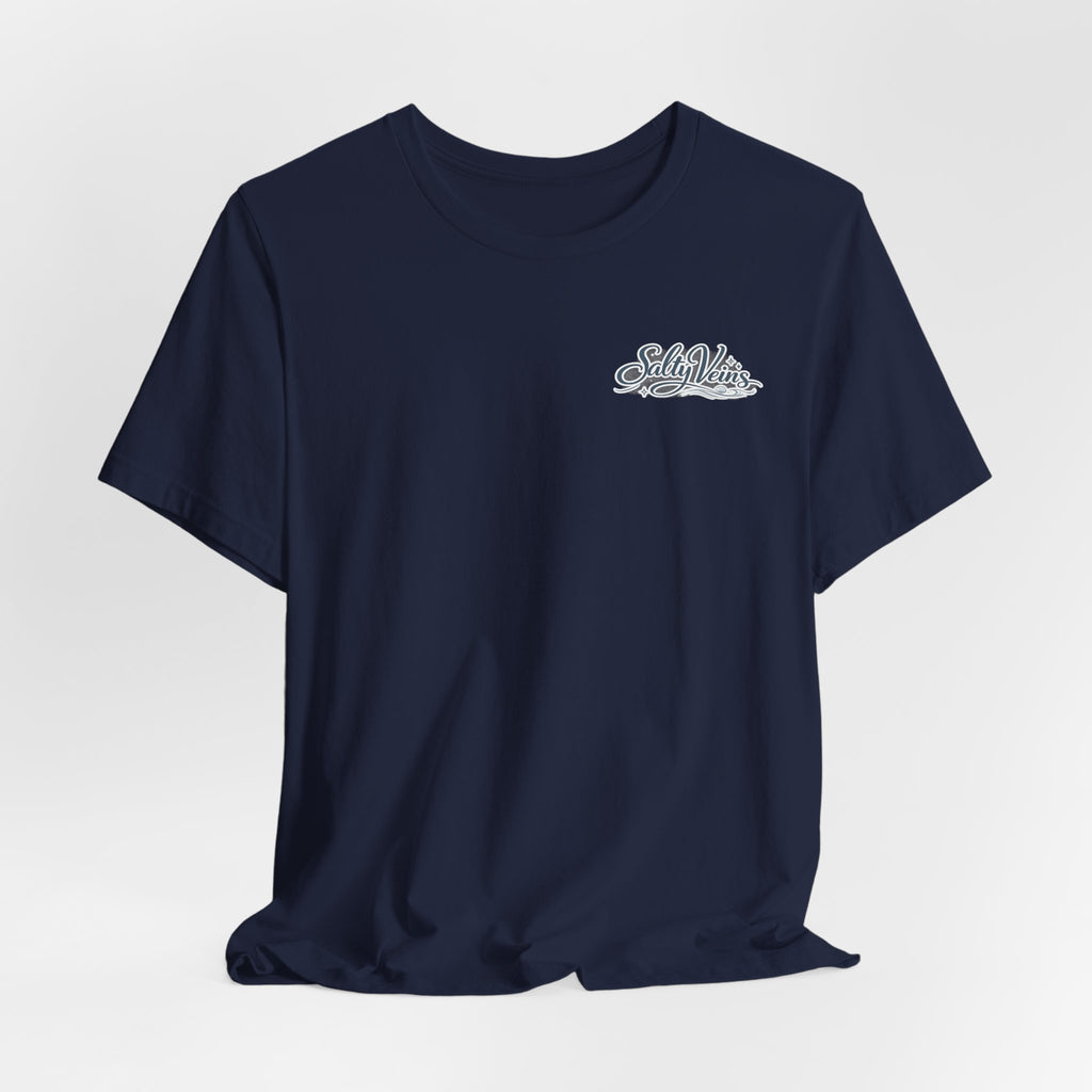 Salty Veins Beach Tee — Surf Graphic Short Sleeve Tee