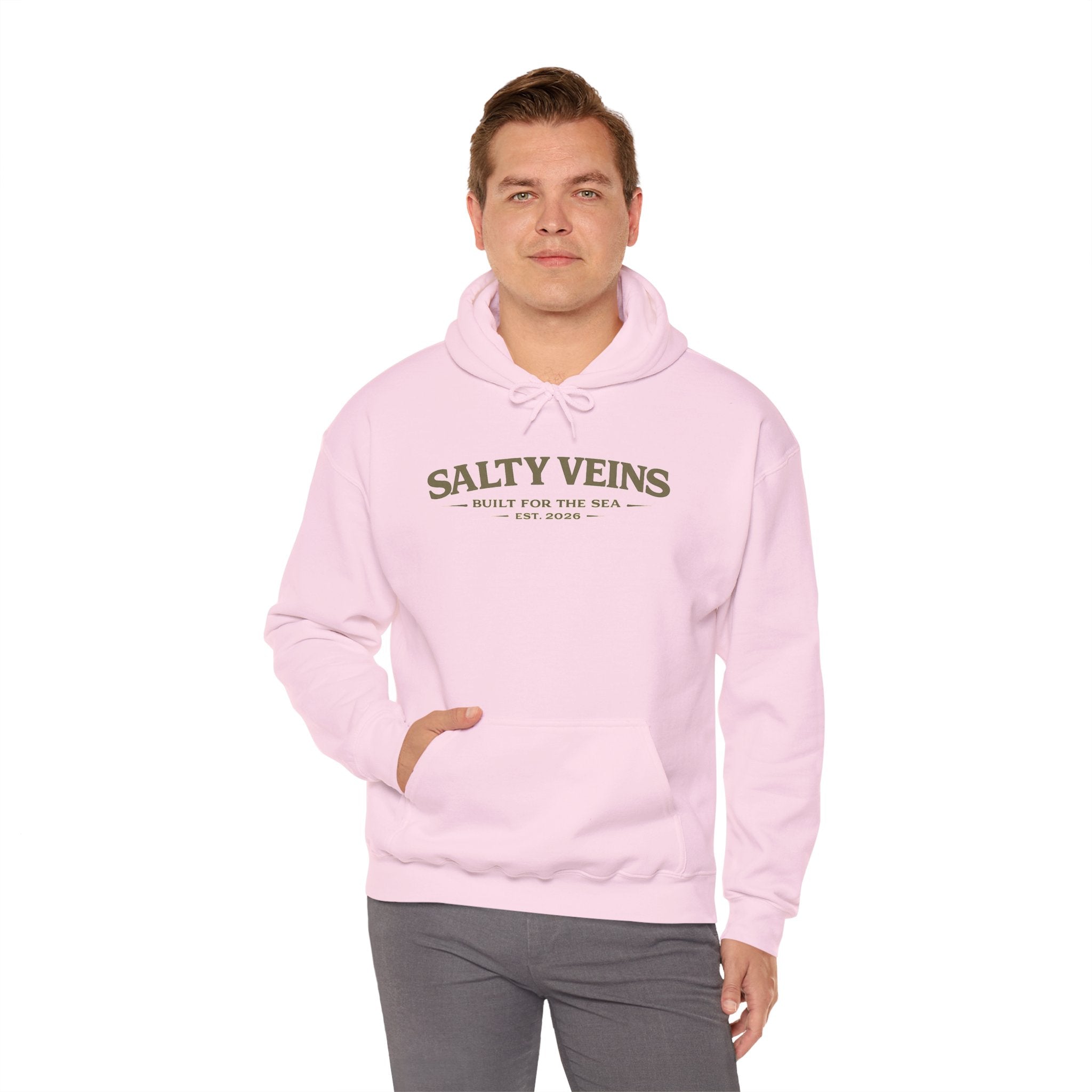 Sweat à capuche Salty Veins – Conçu pour la mer – Pull ras-du-cou Coastal