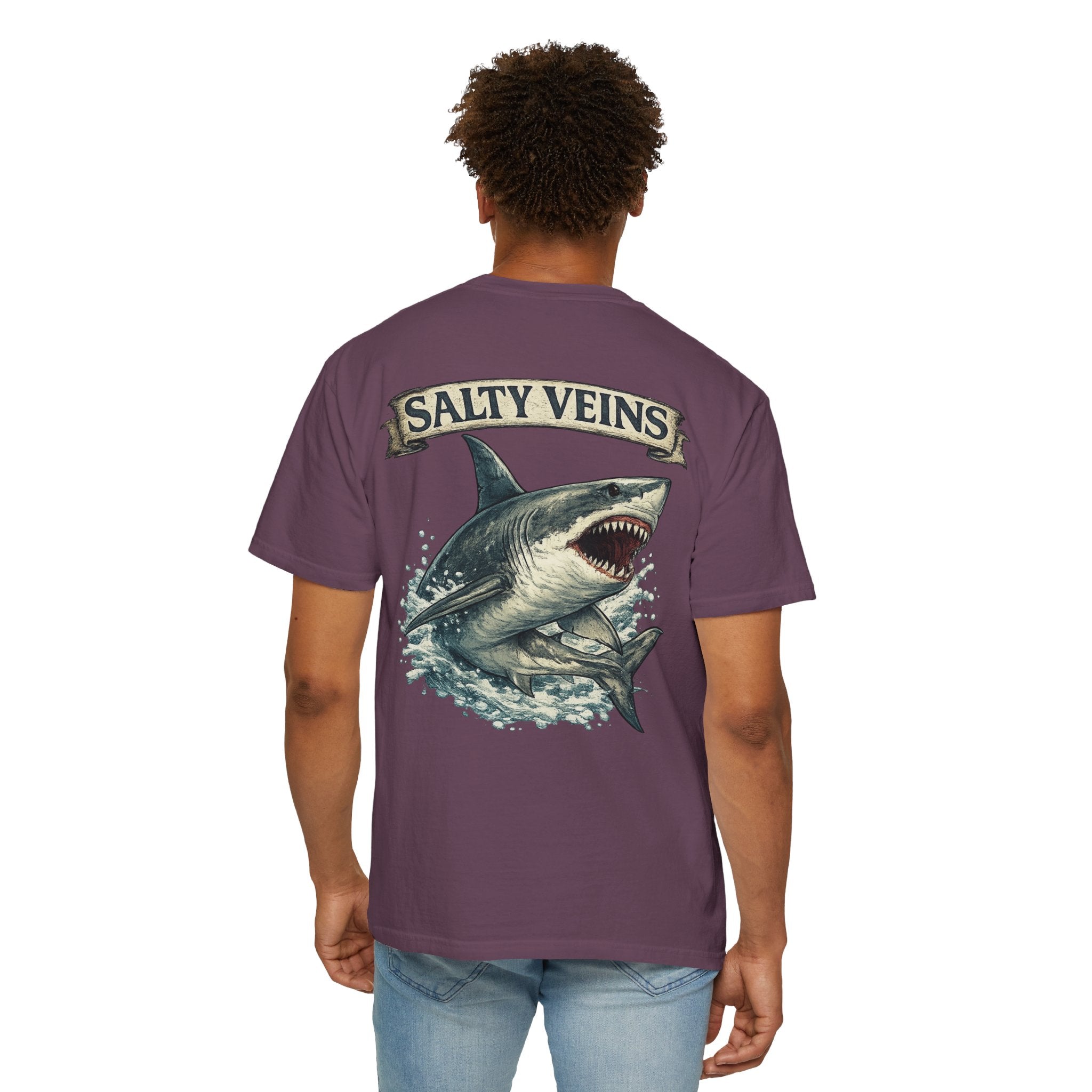 Salty Veins Great White Shark Tee