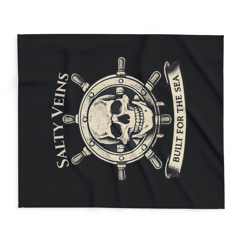 Salty Veins Arctic Fleece Blanket — Nautical Skull Fleece Blanket