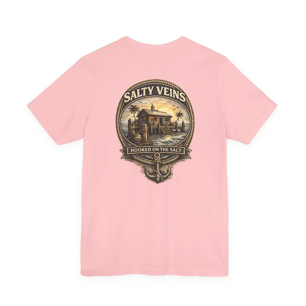 Salty Veins Hooked on the Salt Beach House Tee