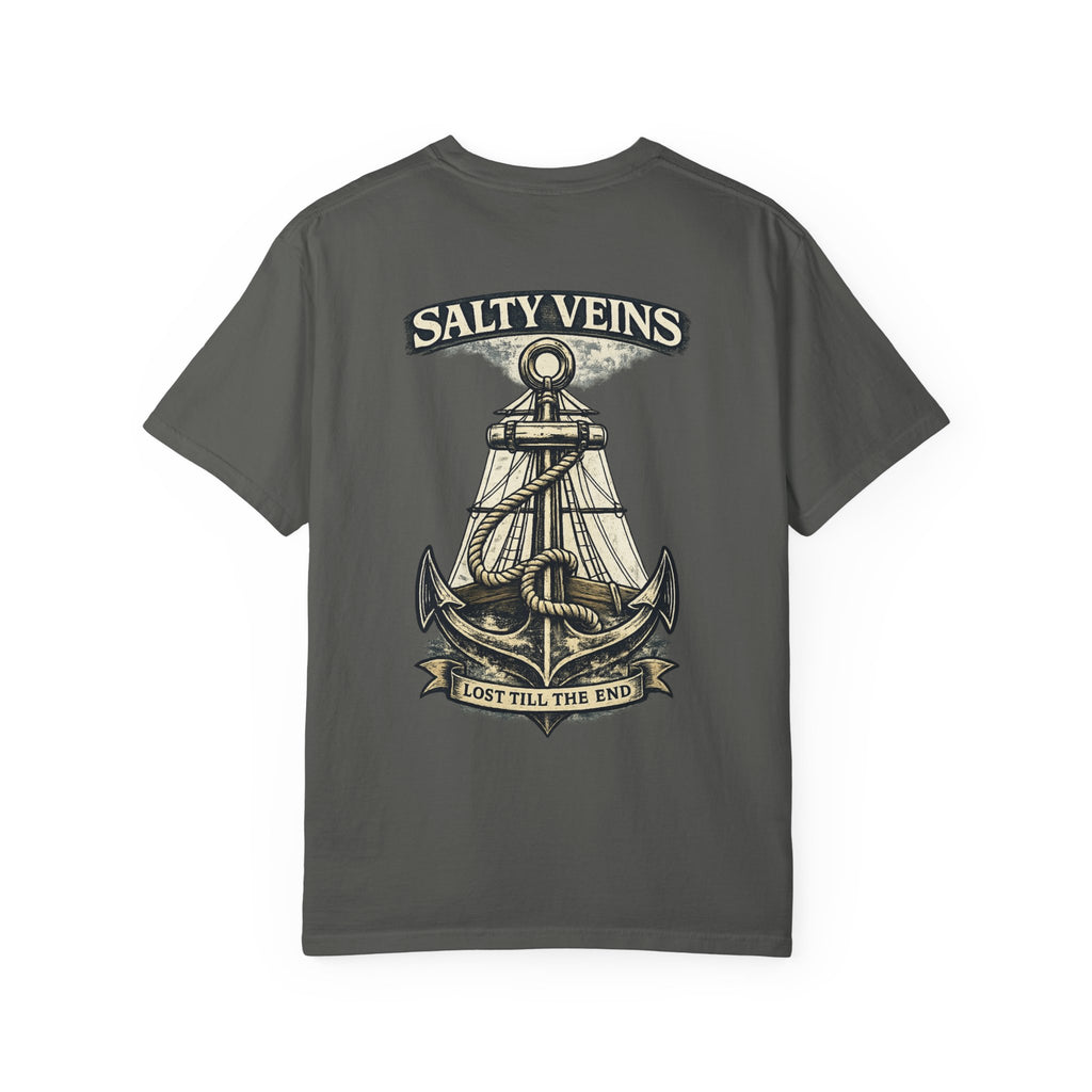 T-shirt graphique Salty Veins Anchor (Lost 'Til The End) — T-shirt col rond vintage nautique