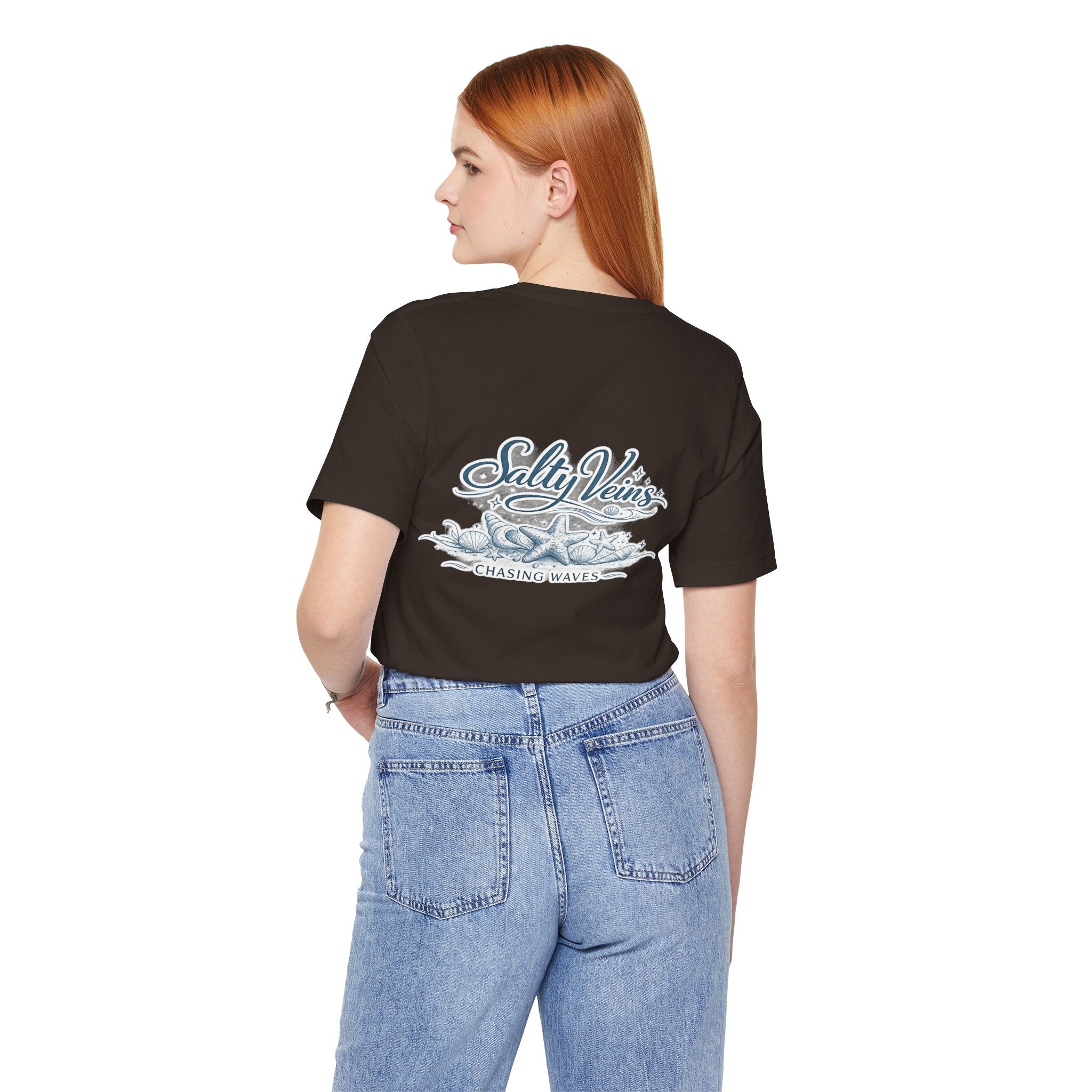 Salty Veins Beach Tee — Surf Graphic Short Sleeve Tee