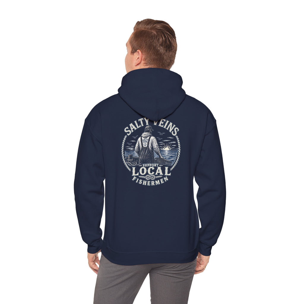 Salty Veins Support Local Fishermen Hoodie