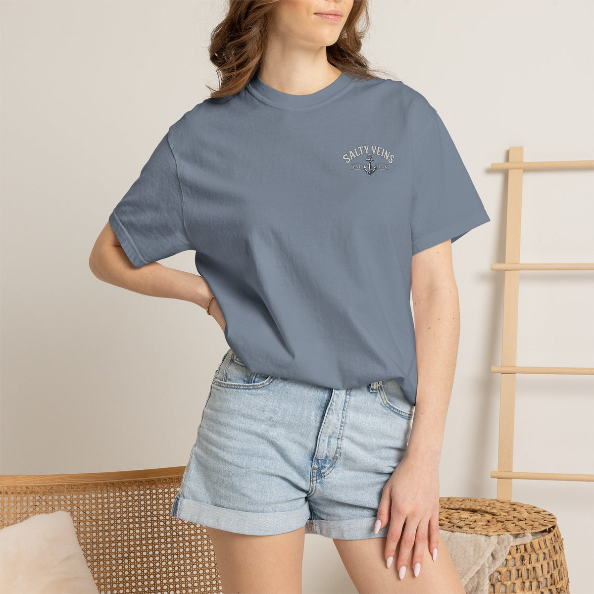 Salty Veins Support Local Fisherman Tee