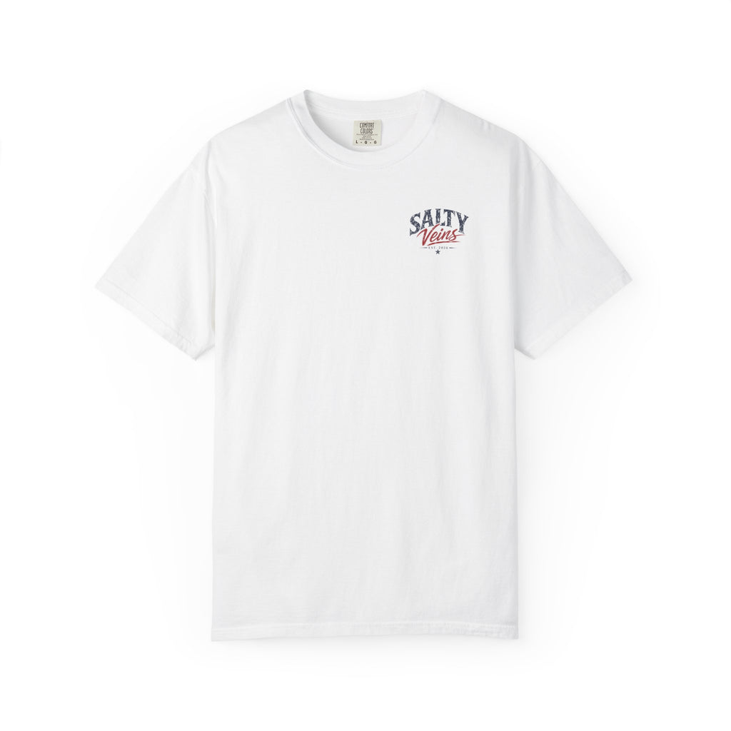 Salty Veins Patriotic Fishing Tee