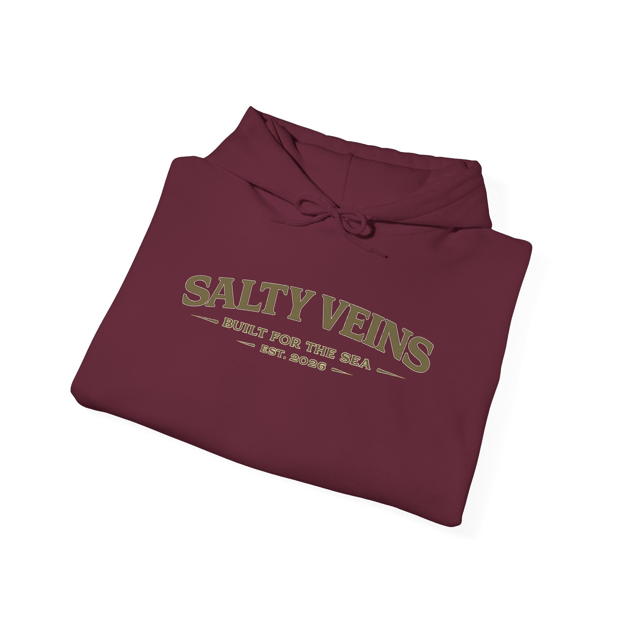 Sweat à capuche Salty Veins – Conçu pour la mer – Pull ras-du-cou Coastal