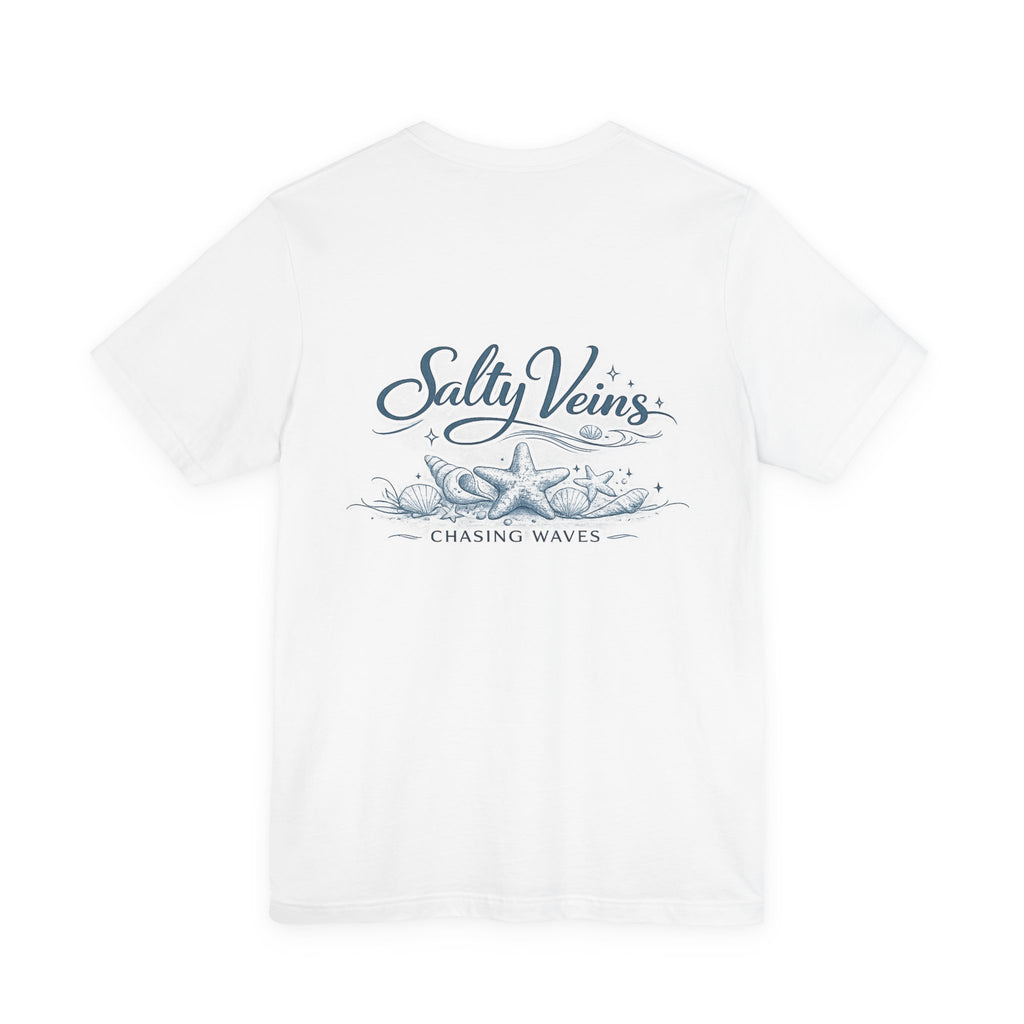 Salty Veins Beach Tee — Surf Graphic Short Sleeve Tee