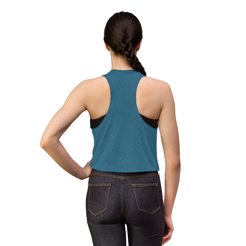 Salty Veins Haut court pour femme — Débardeur blanc sans manches, minimal et estival