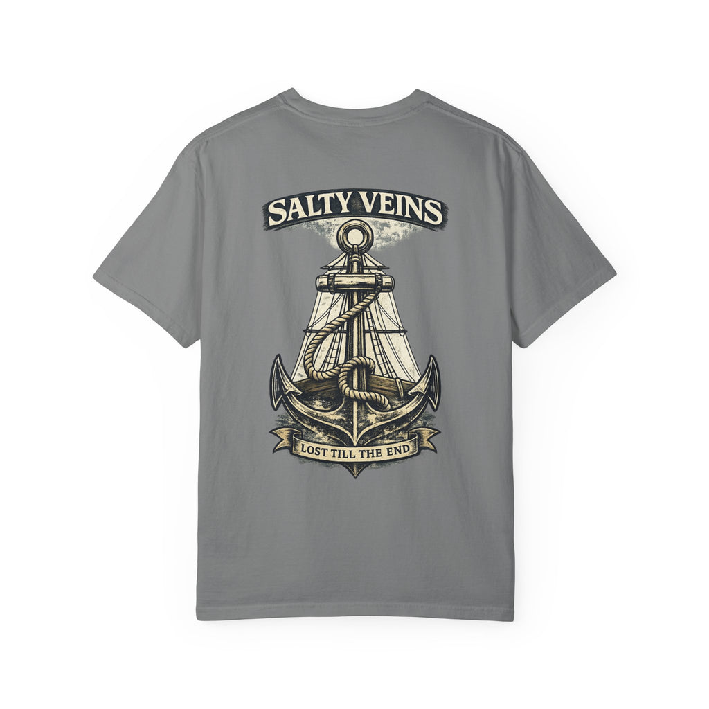 T-shirt graphique Salty Veins Anchor (Lost 'Til The End) — T-shirt col rond vintage nautique