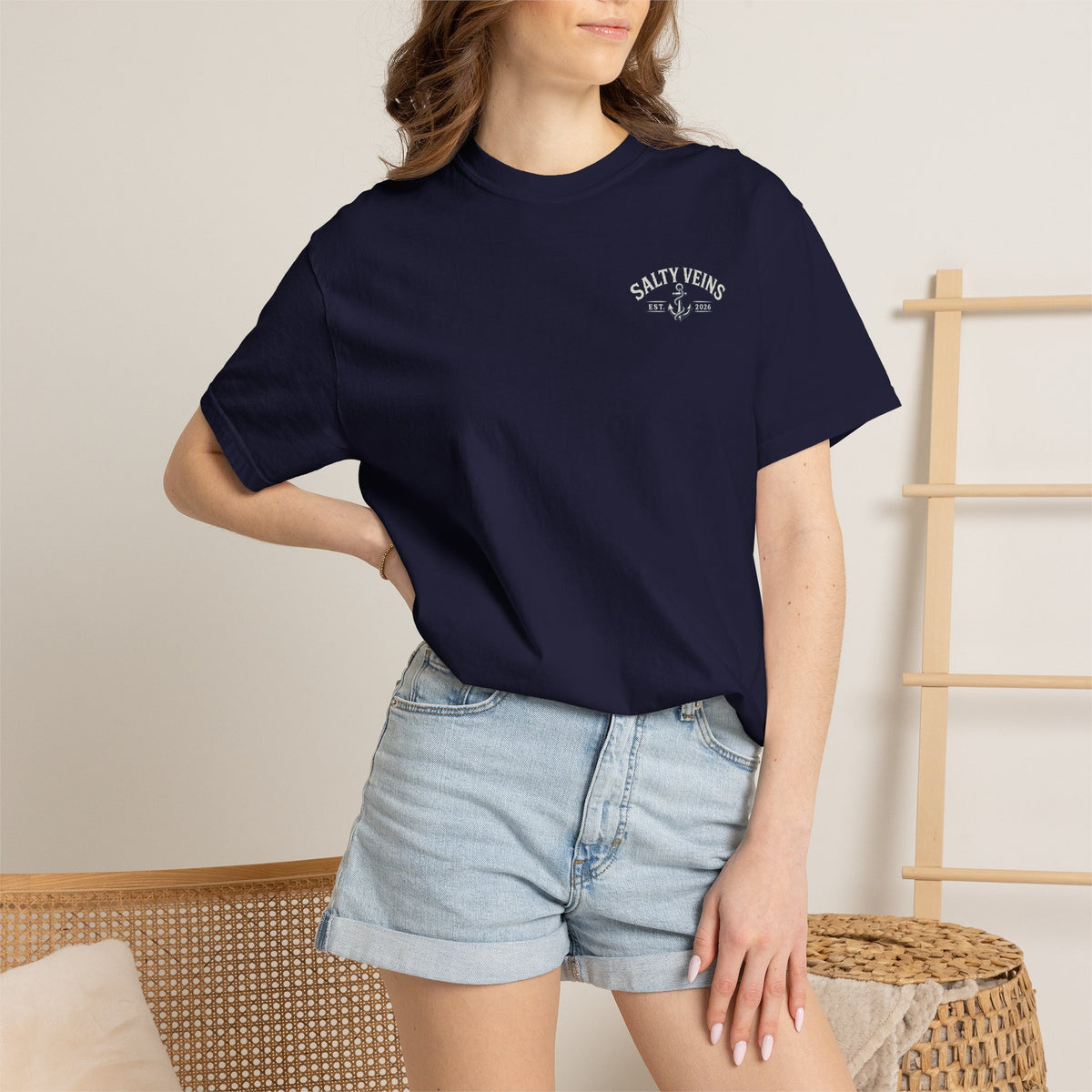 Salty Veins Support Local Fisherman Tee