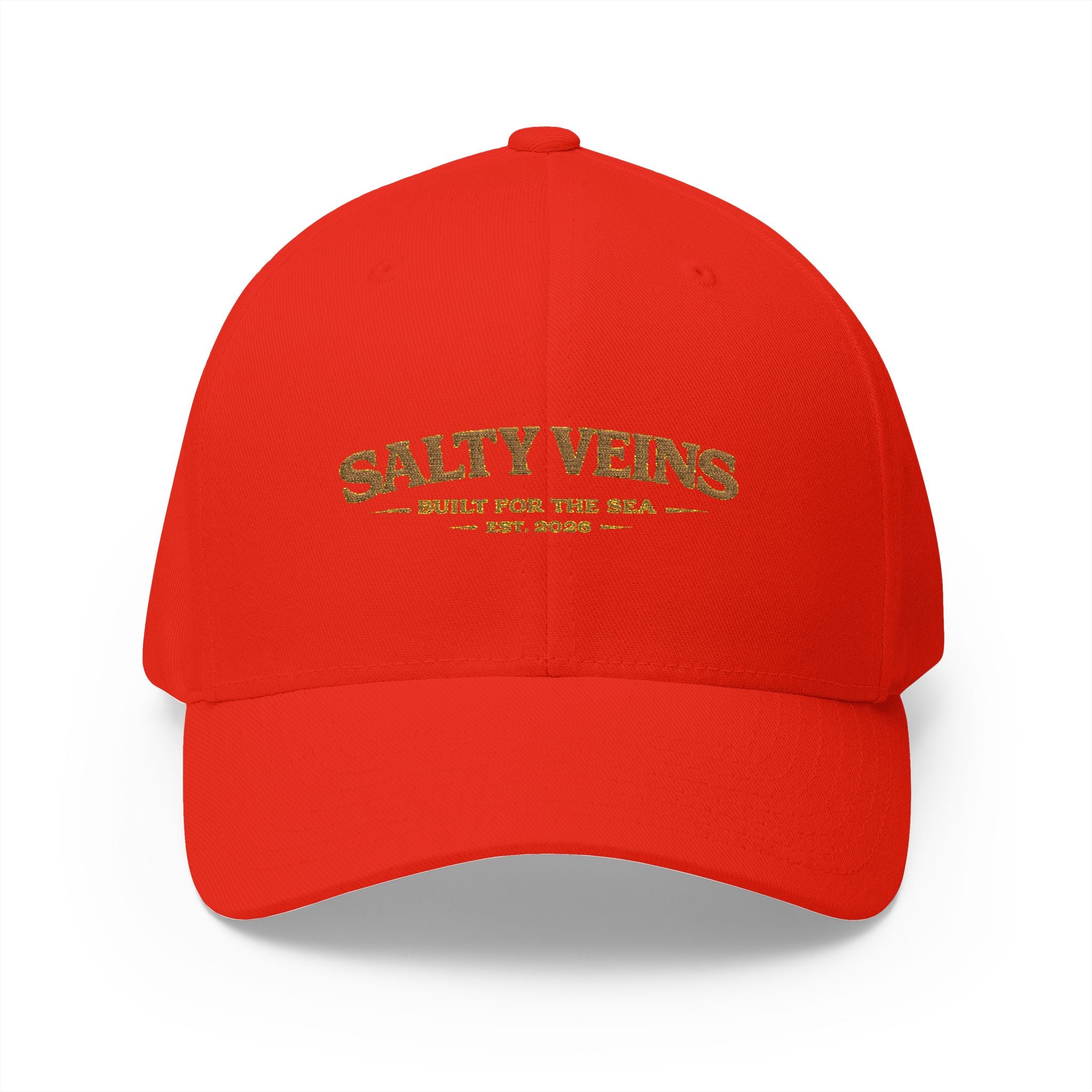 Salty Veins Embroidered Closed-Back Hat