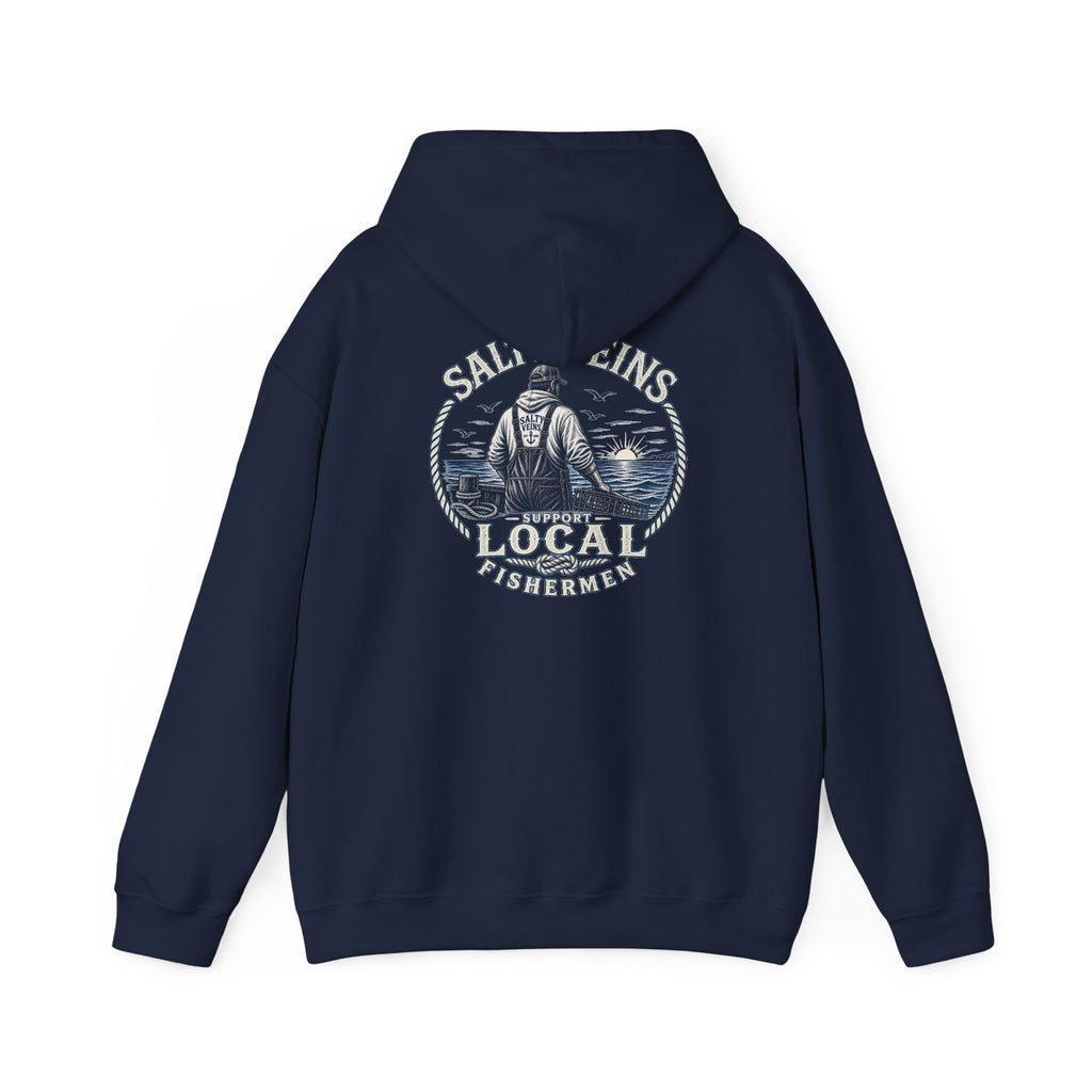 Salty Veins Support Local Fishermen Hoodie