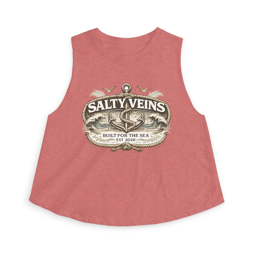Salty Veins Crop Top — Nautical Women's Sea-Inspired Tank
