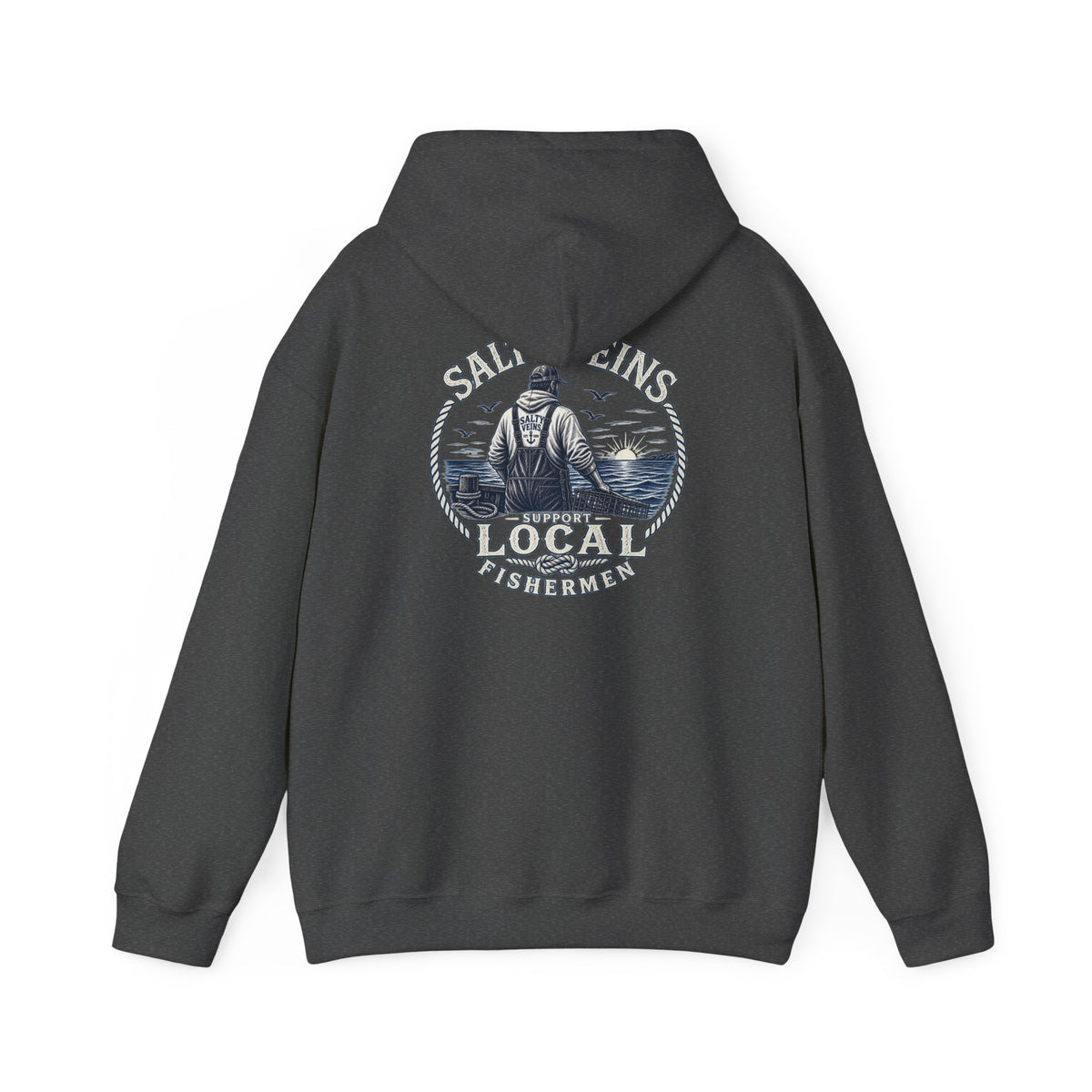 Salty Veins Support Local Fishermen Hoodie