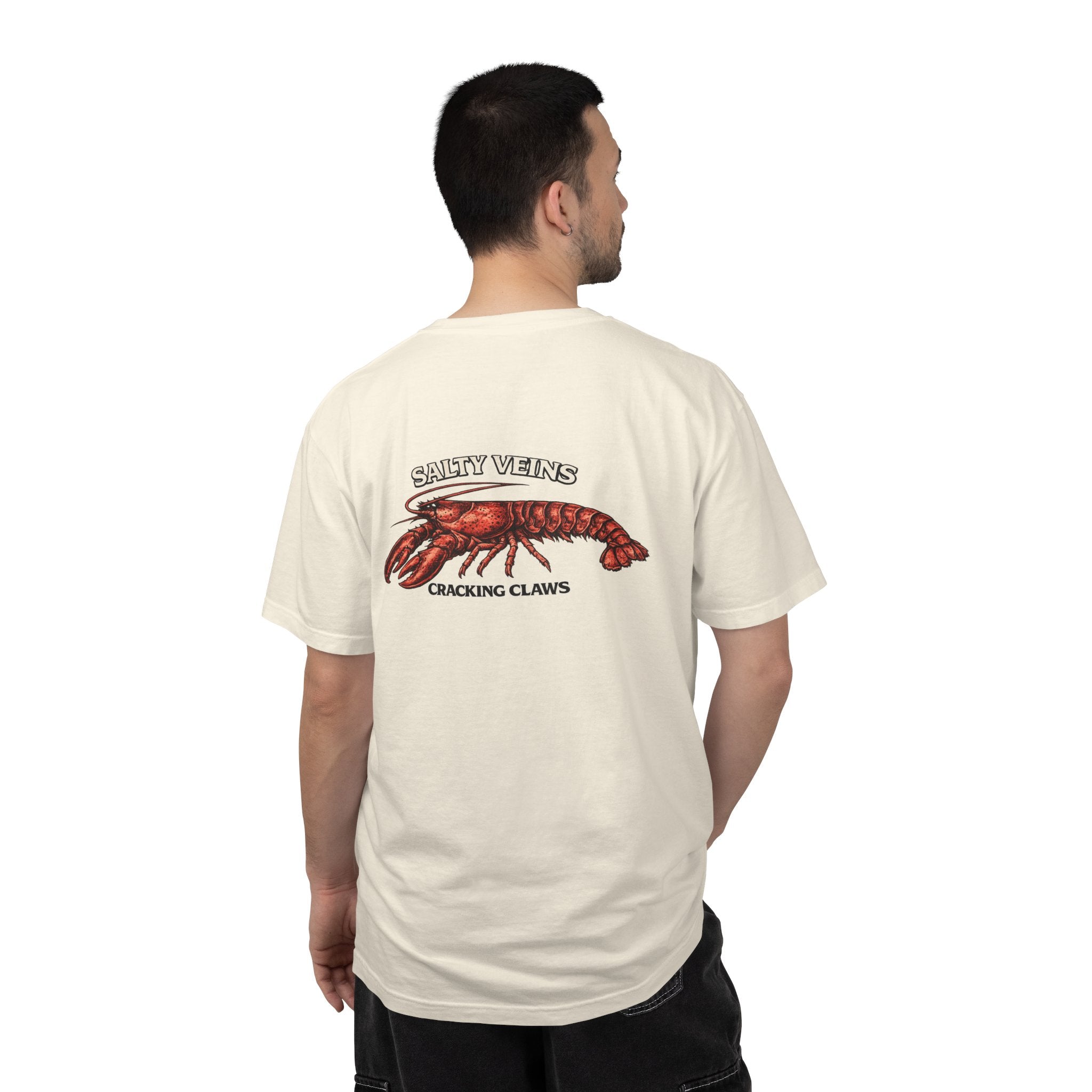 T-shirt Homard Salty Veins — T-shirt graphique « Cracking Claws »