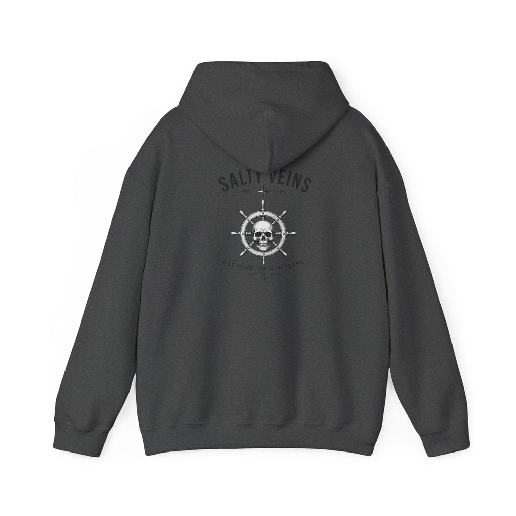 Salty Veins Nautical Skull Hoodie